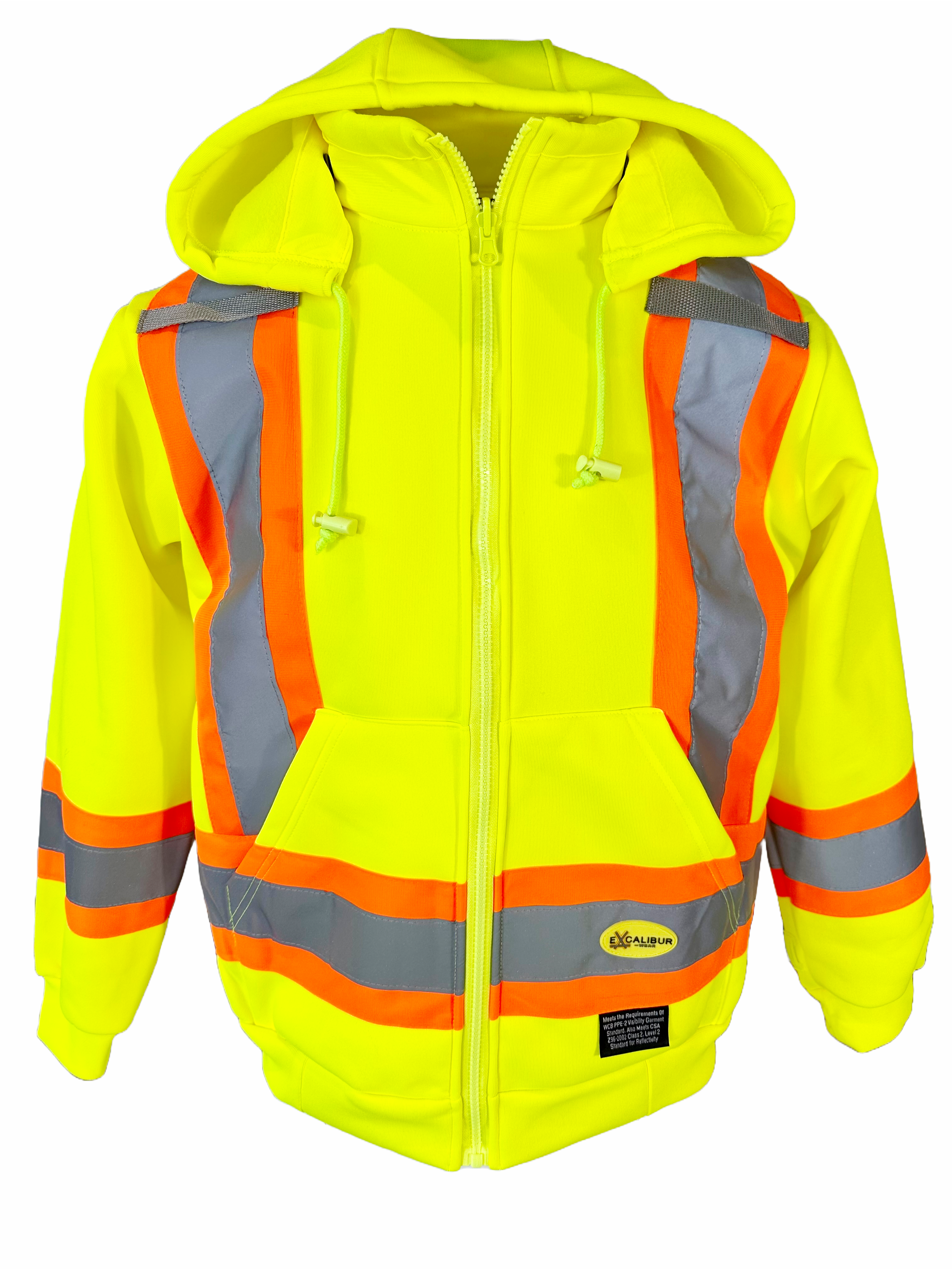 Hi-Viz Hoodie ( YELLOW) W/ Reflective Tape