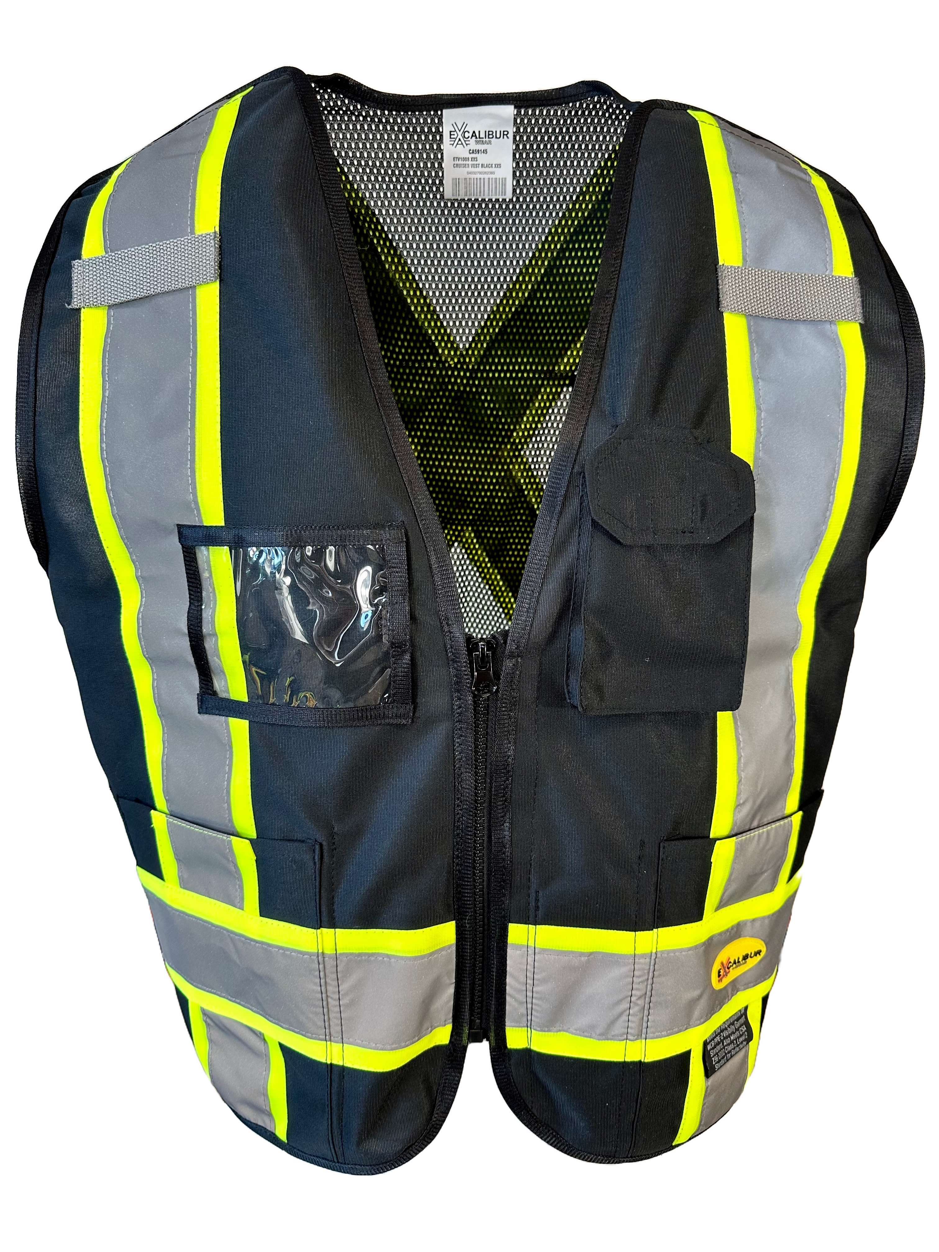 Cruiser Vest ( BLACK ) W/ Reflective Tape