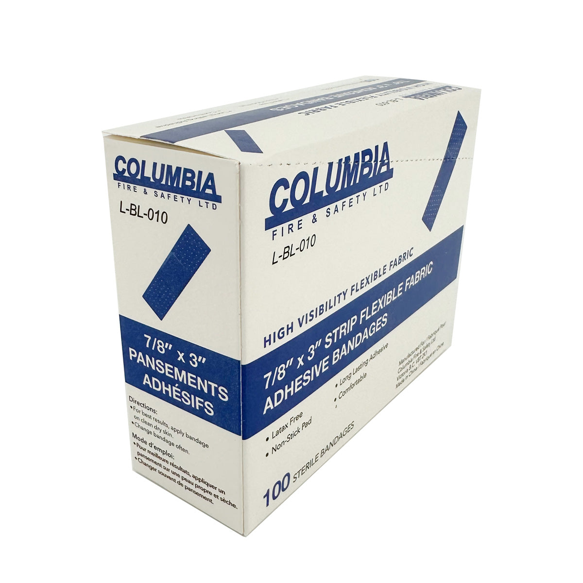 Bandaids ( STRIP ) Blue Metal Detectable 7/8" X 3" ( 2.23cm x 7.62cm )