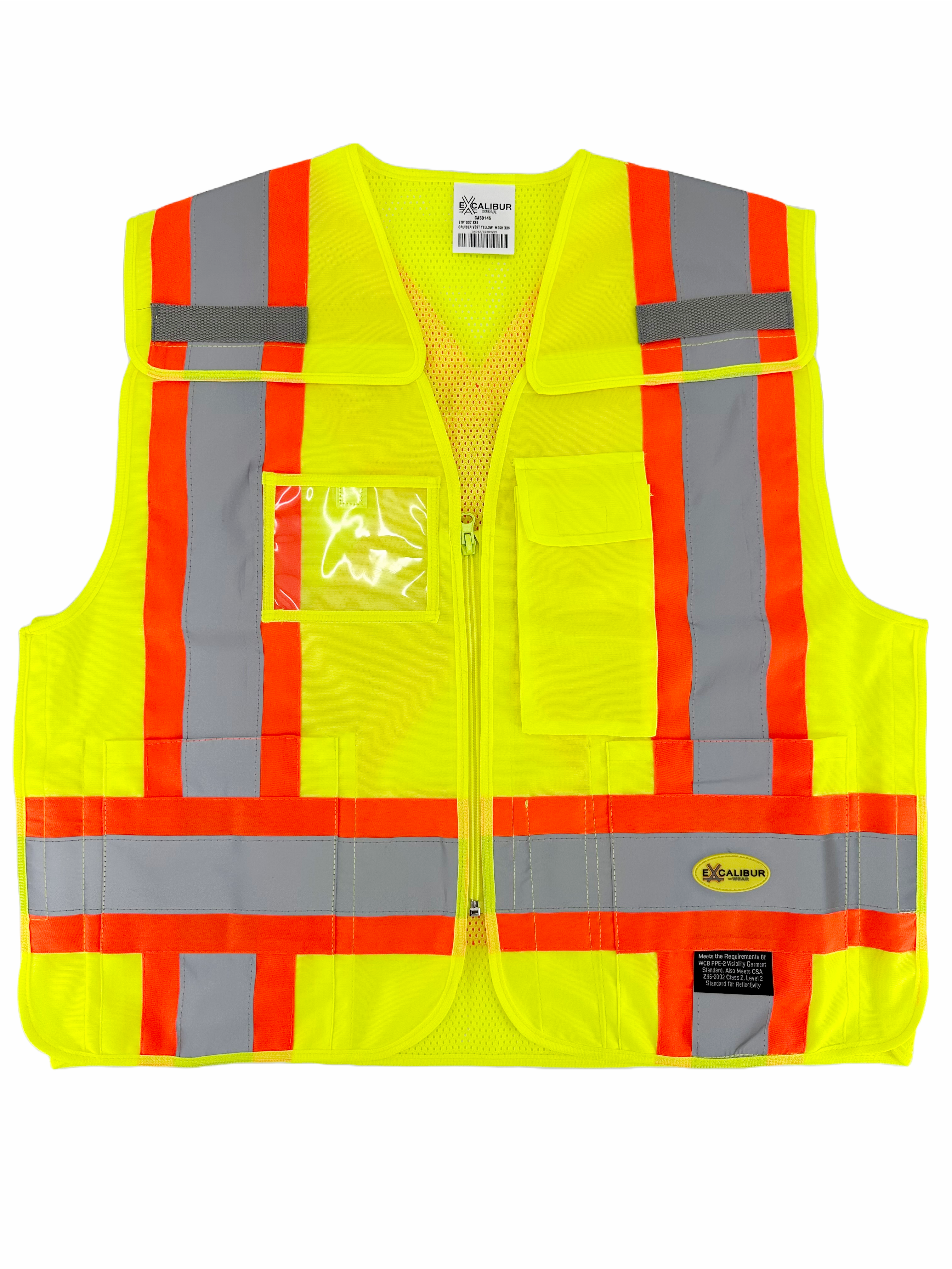 Cruiser Vest ( YELLOW ) W/ Reflective Tape