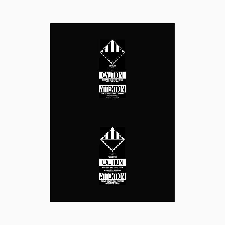 Asbestos Bags 28" x 40", Black, 6mil W/ Labeling