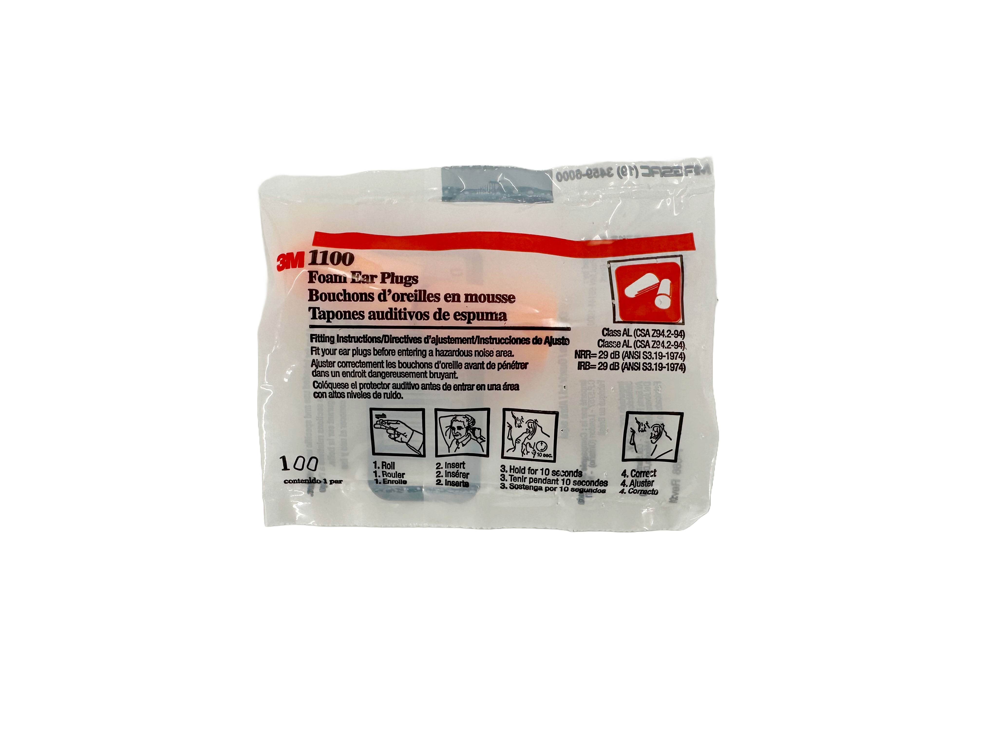 3M Ear Plugs ( 29 DB ) W/ Tapered Edges, Uncorded ( 200 Per Box )