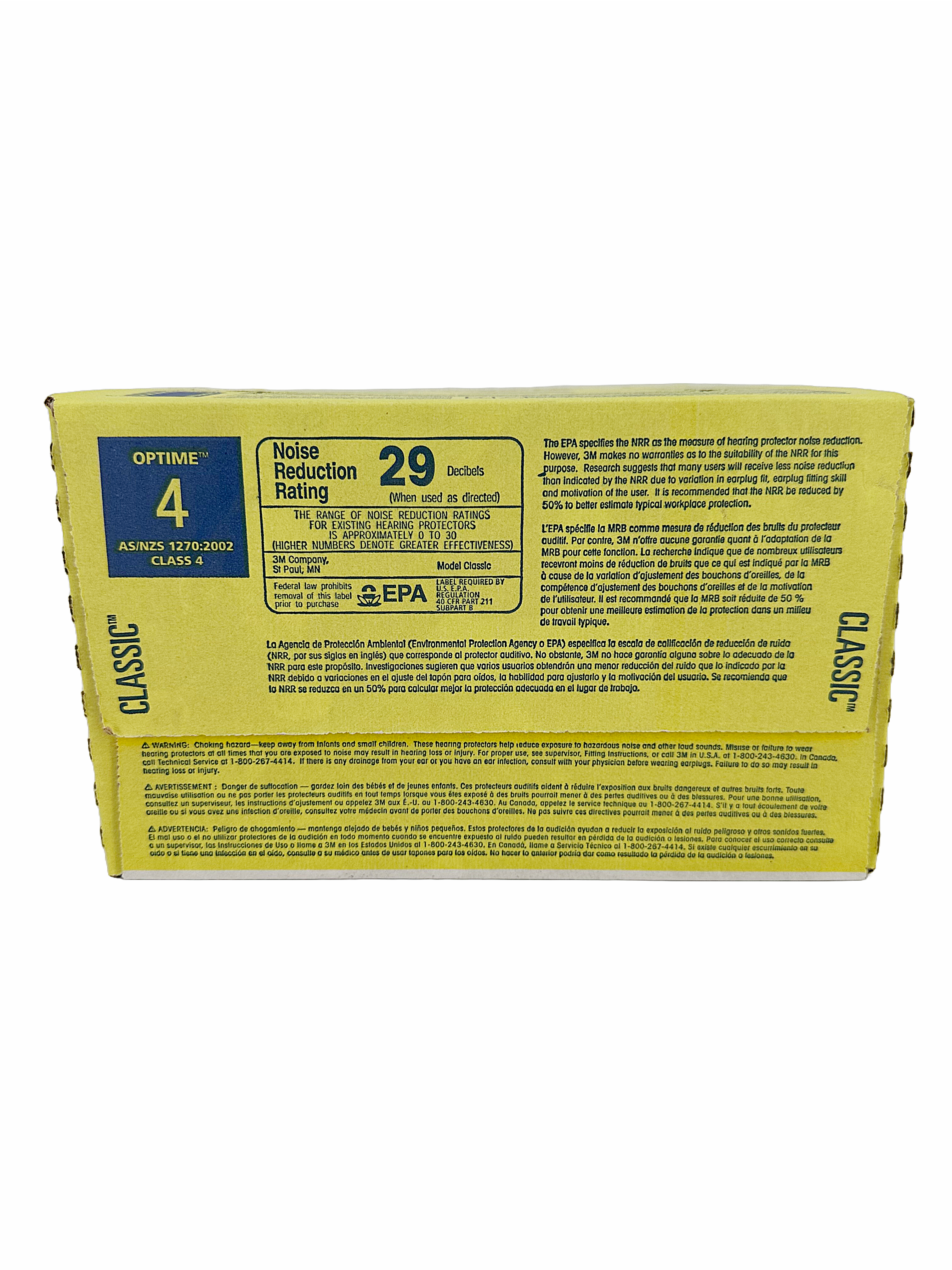 3M Ear Plugs ( 29 DB ) Classic, Uncorded ( 200 Per Box )