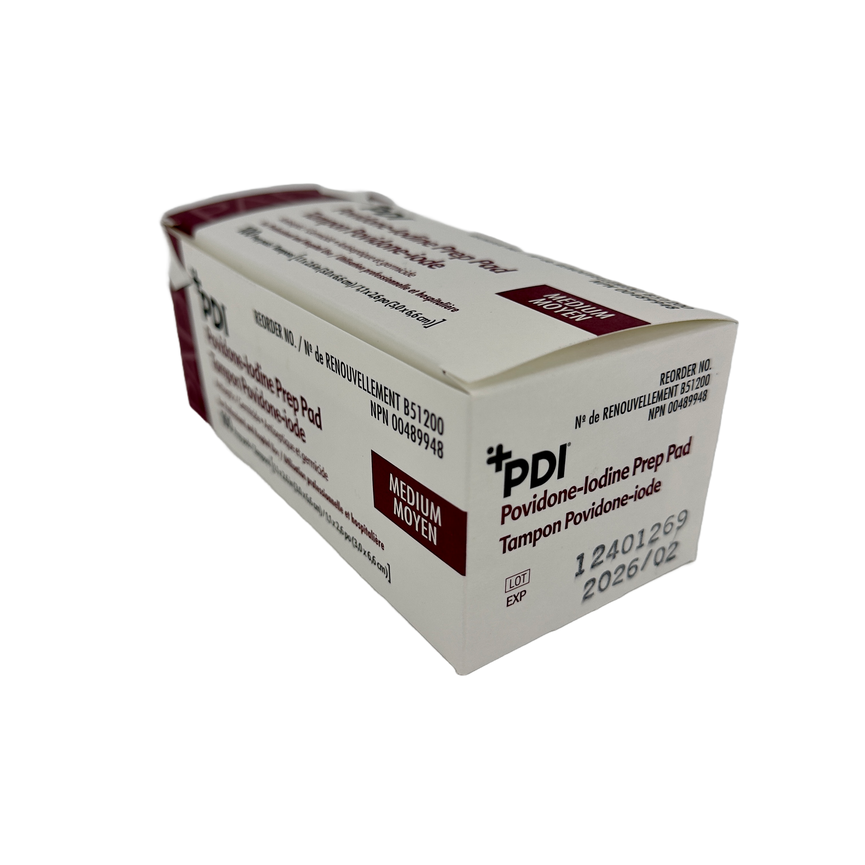 PDI Povidone-Iodine Medium Prep Pad ( 100 Box )