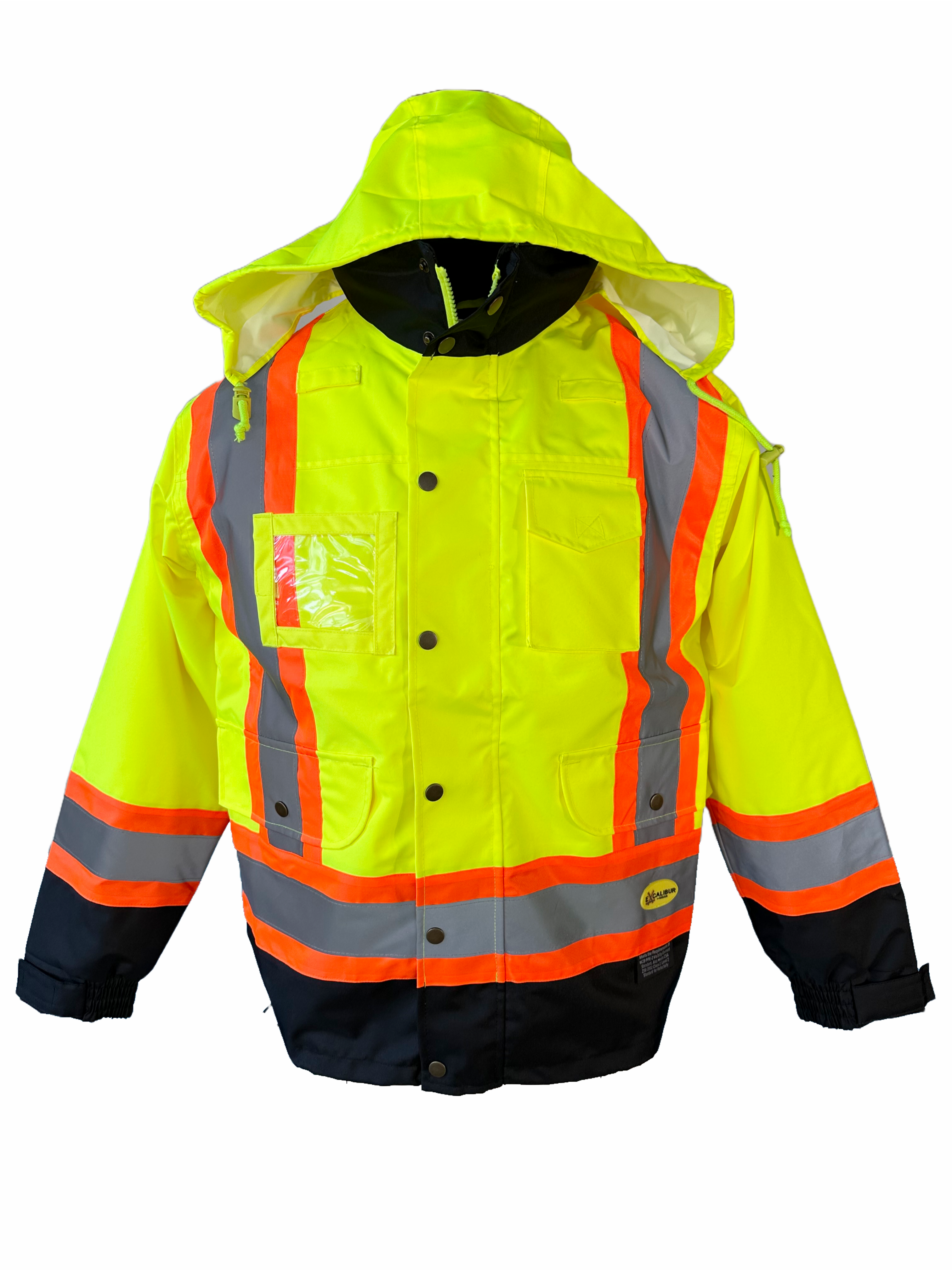 Hi-Viz Rain Jacket Shell ( YELLOW ) W/ Reflective Tape