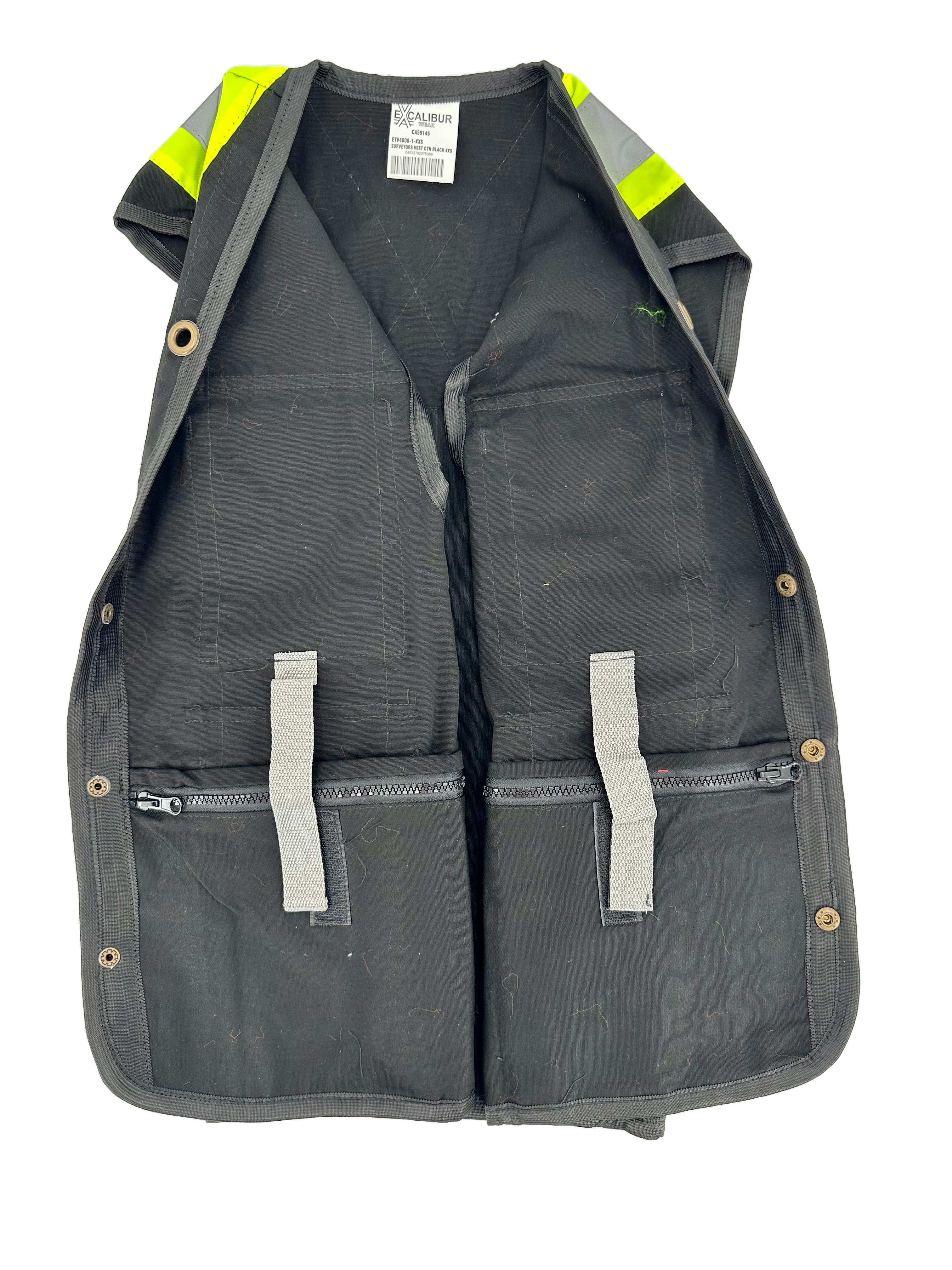 Surveyors Vest ( BLACK ) W/ Reflective Tape