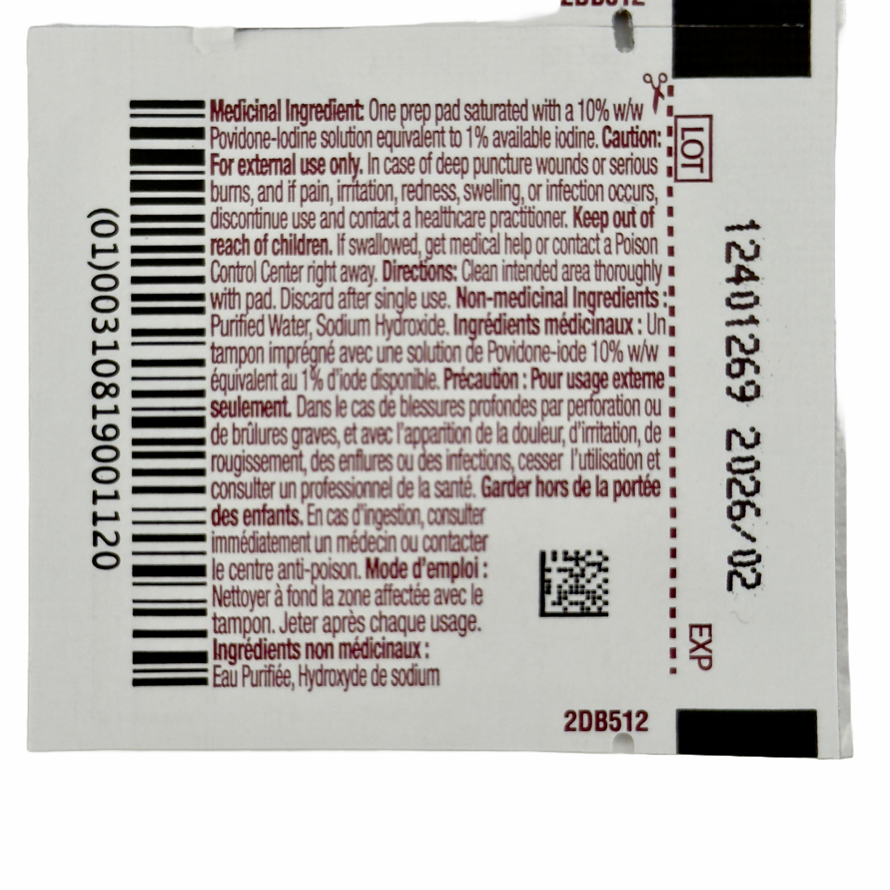 PDI Povidone-Iodine Medium Prep Pad ( 100 Box )