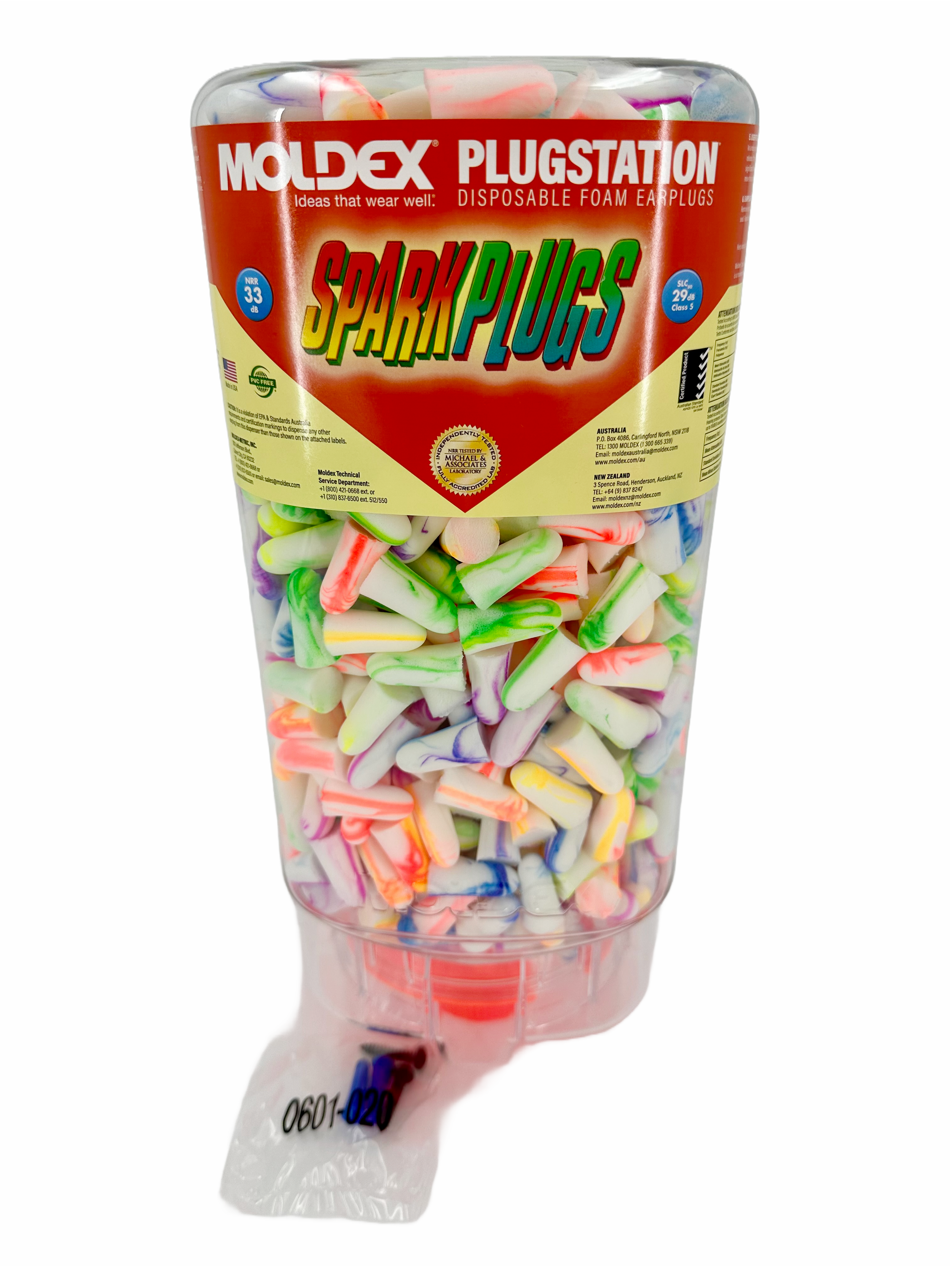 Moldex Ear Plugs ( 33 DB ) Sparkplug, Uncorded