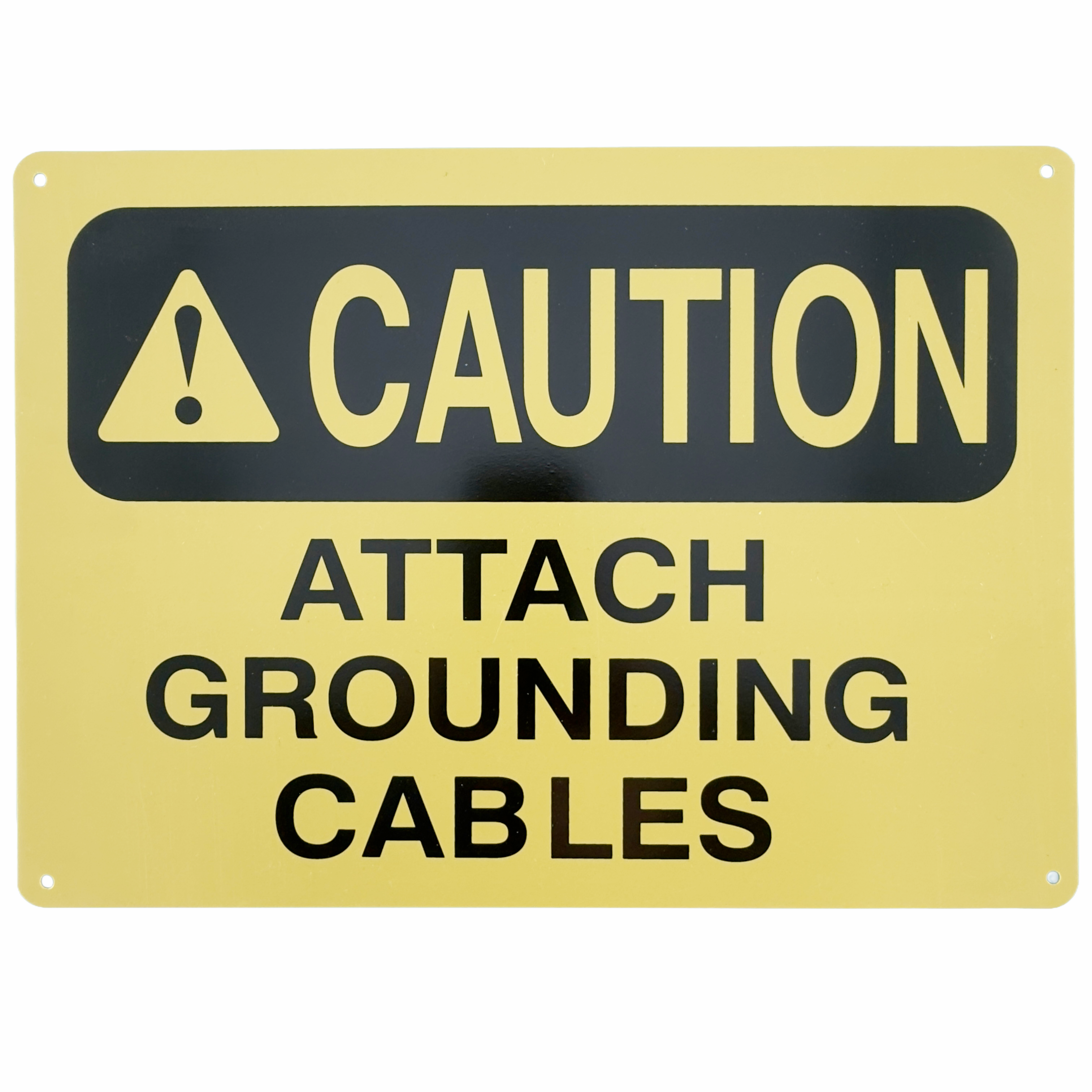 Caution - Attach Ground Cable