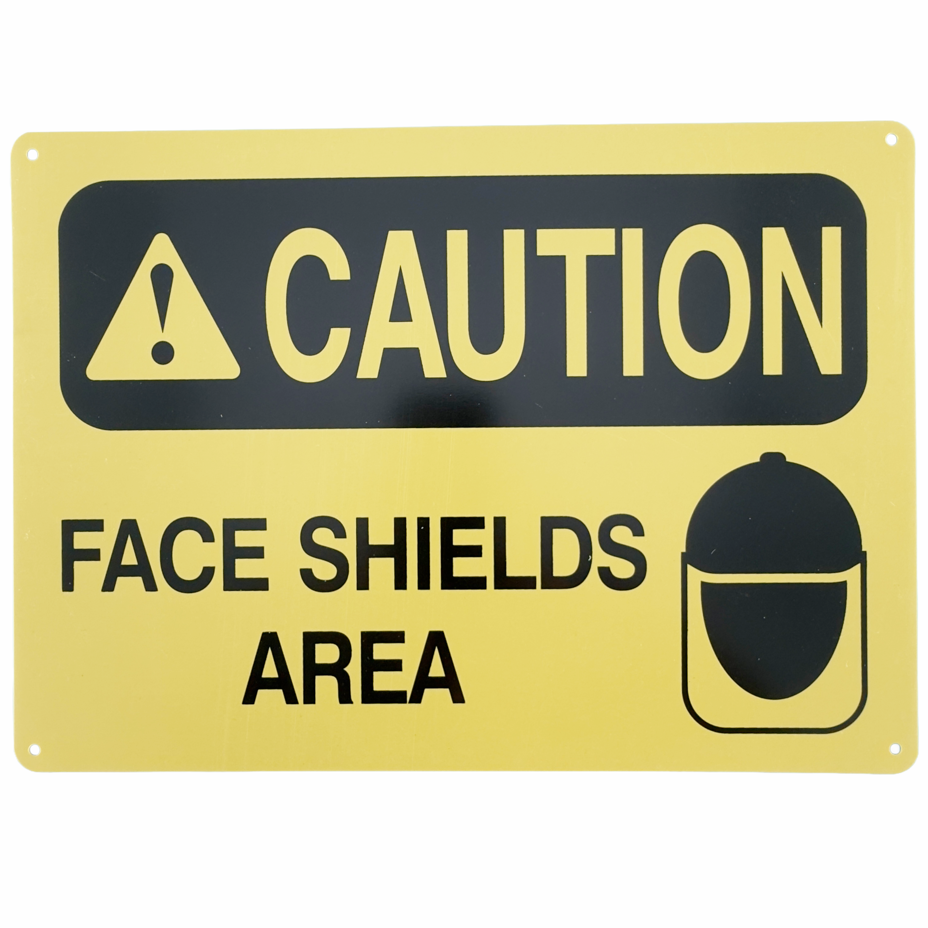Caution - Faceshield Area