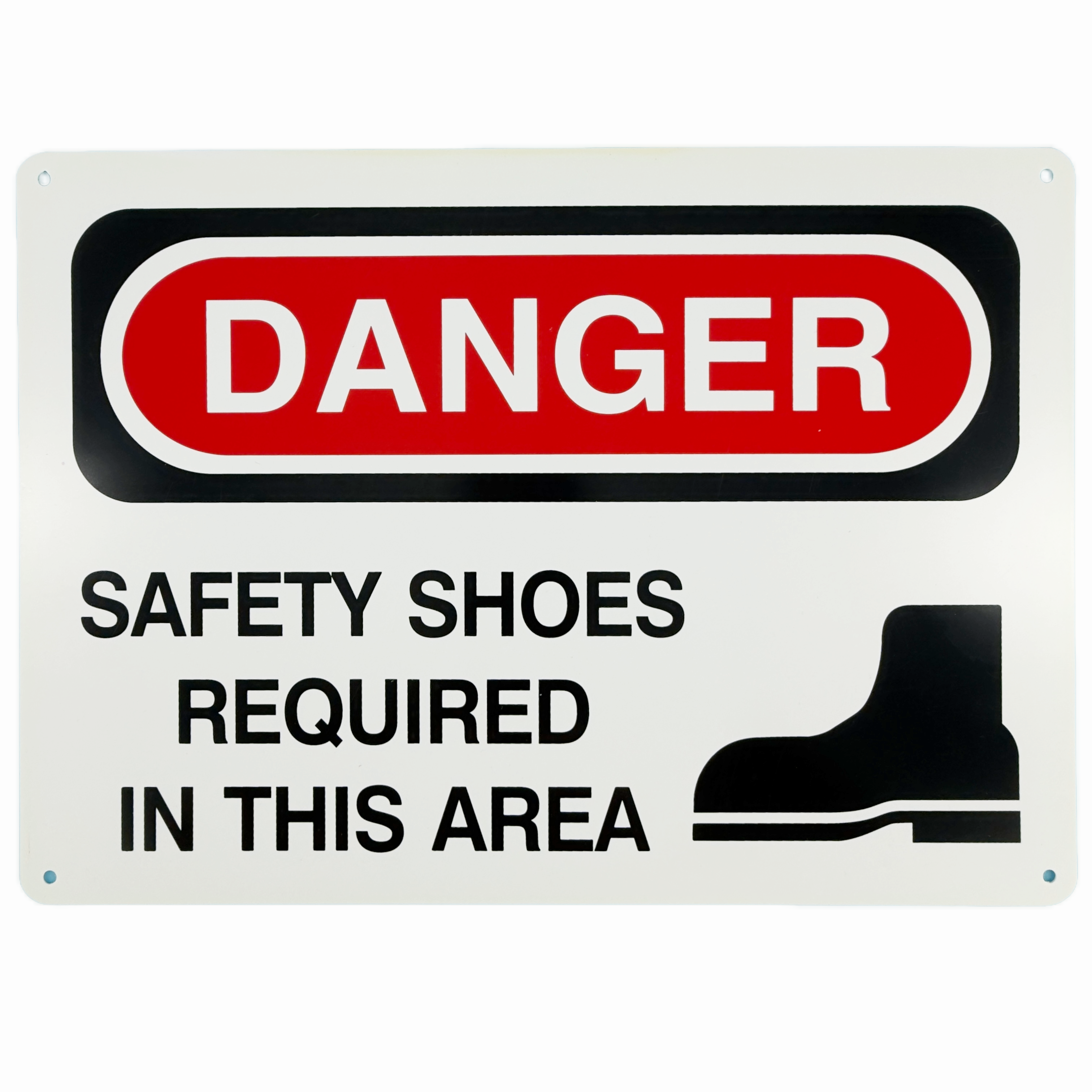 Danger - Safety Shoe Required In This Area