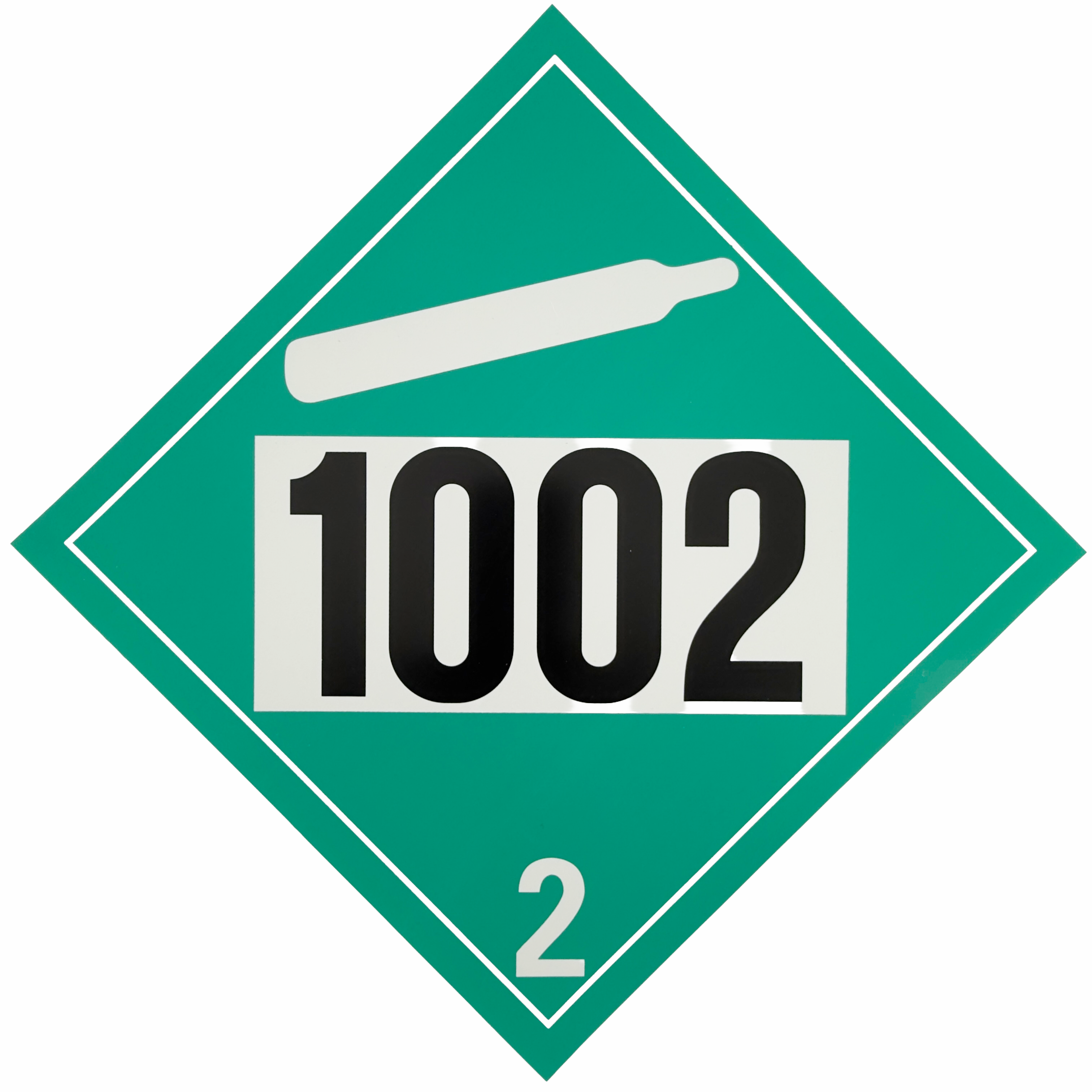 Placard, Class 2 (1002) Compressed Gas, Oxygen (non-flammable)