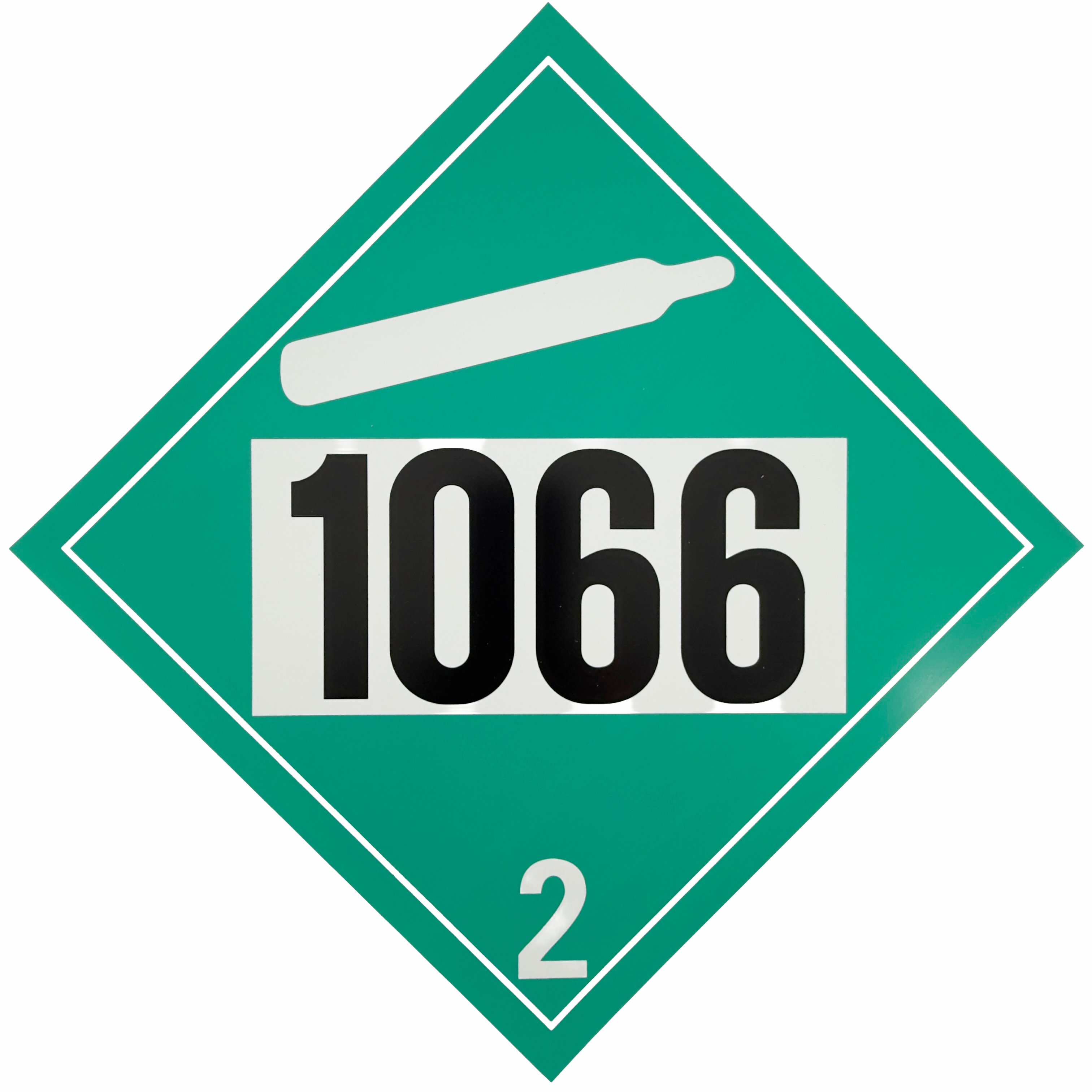 Placard, Class 2 (1066) Compressed Gas, Nitrogen