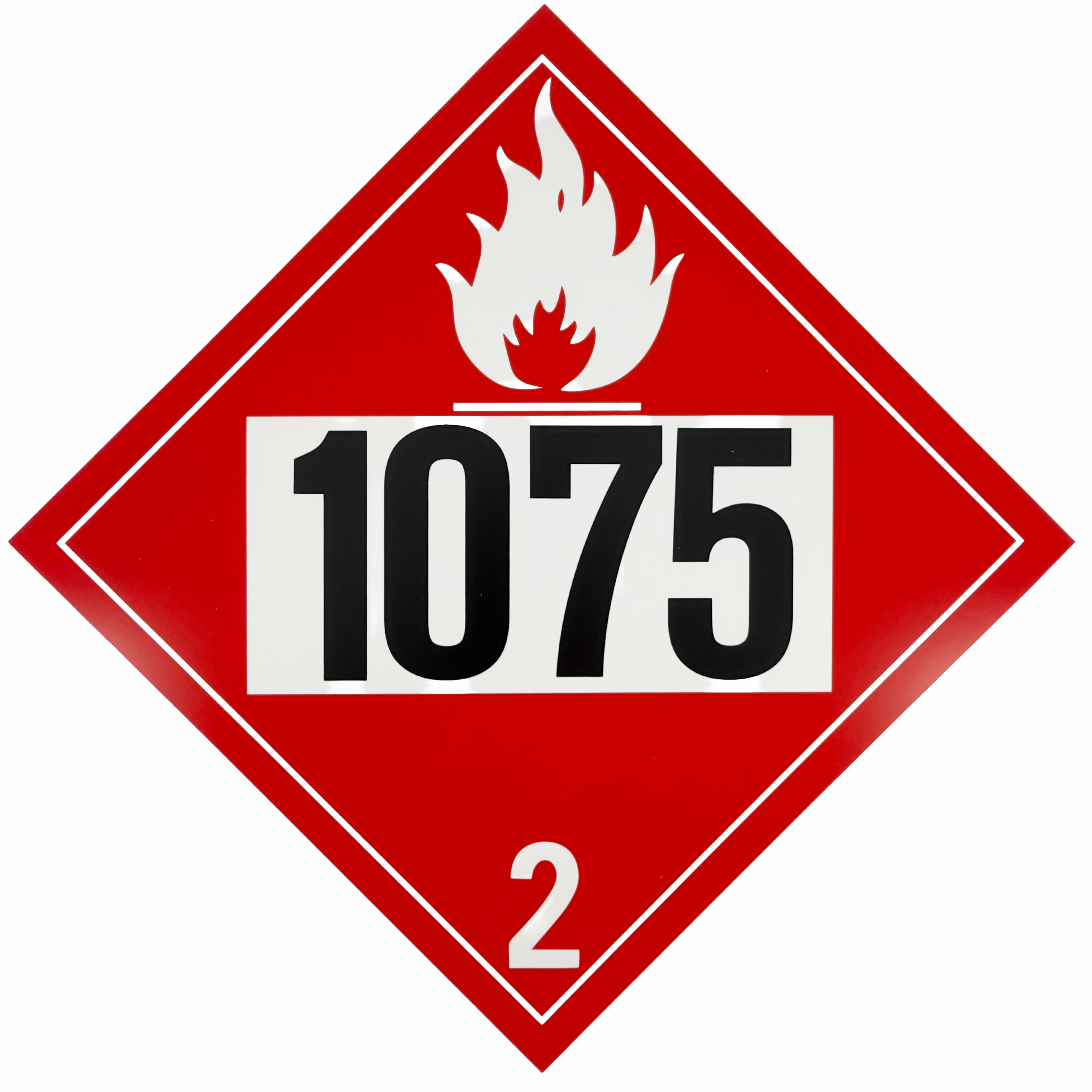 Placard, Class 2 (1075) Liquefied Petroleum Gas (LPG)