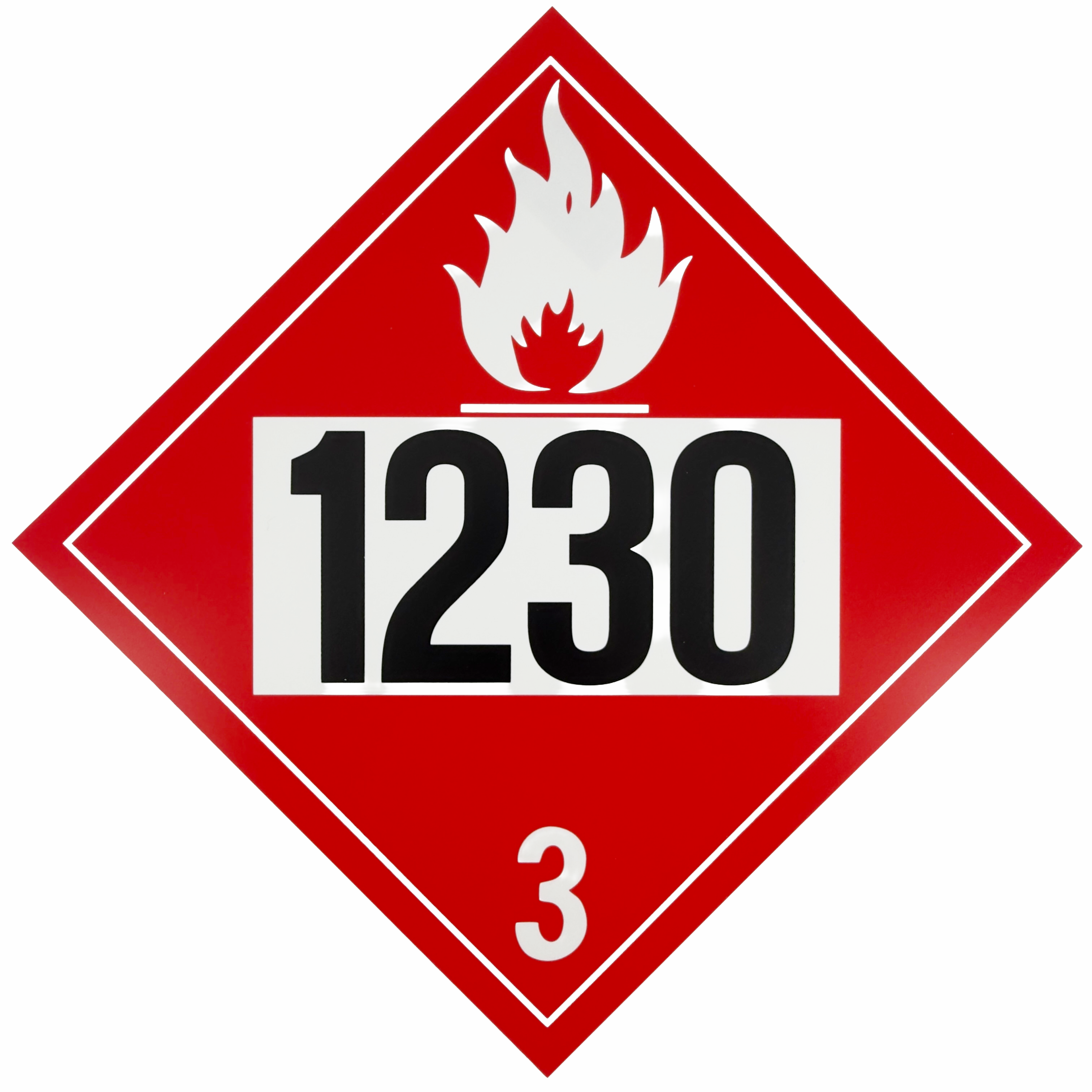 Placard, Class 3 (1230) Methanol