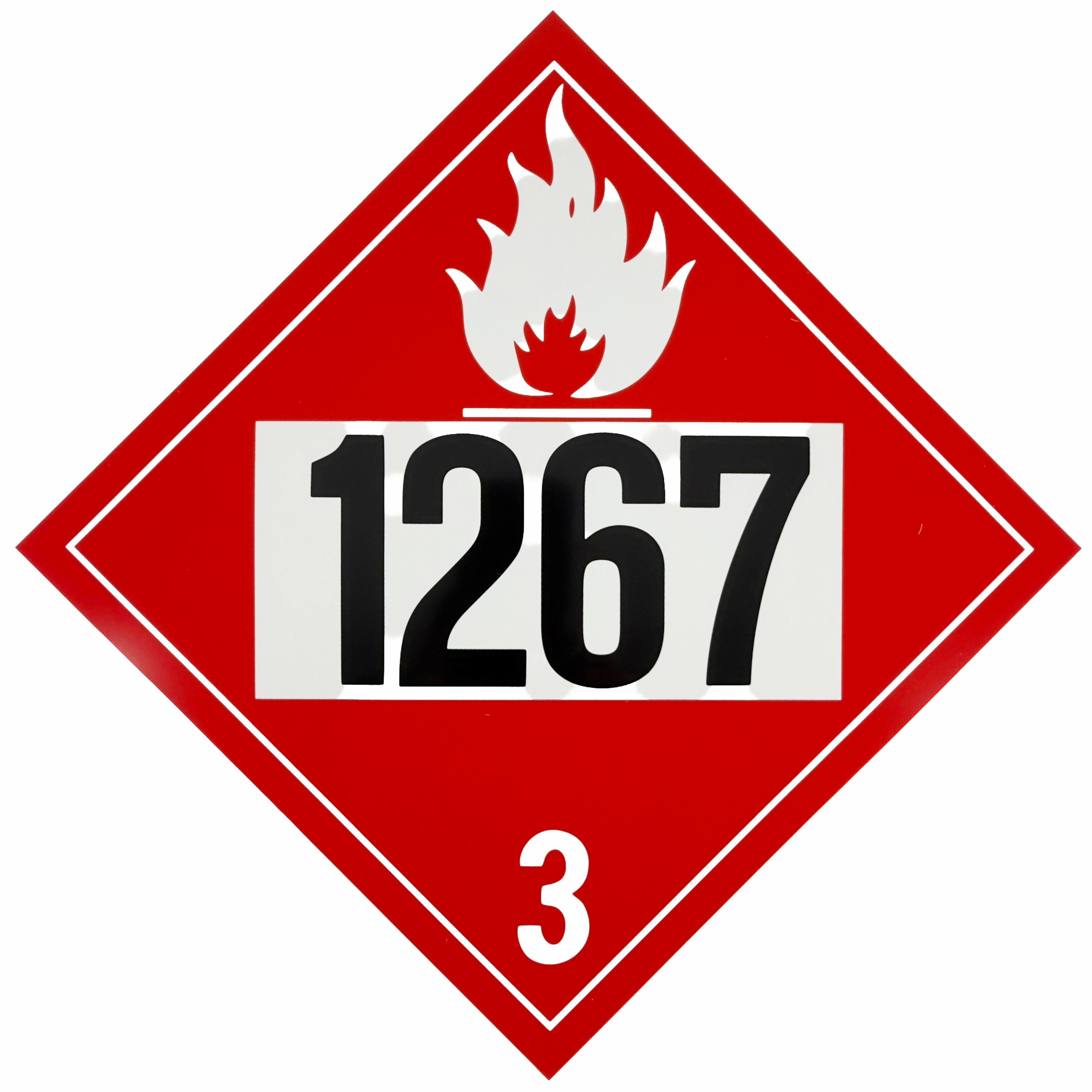 Placard, Class 3 (1267) Petroleum Crude Oil