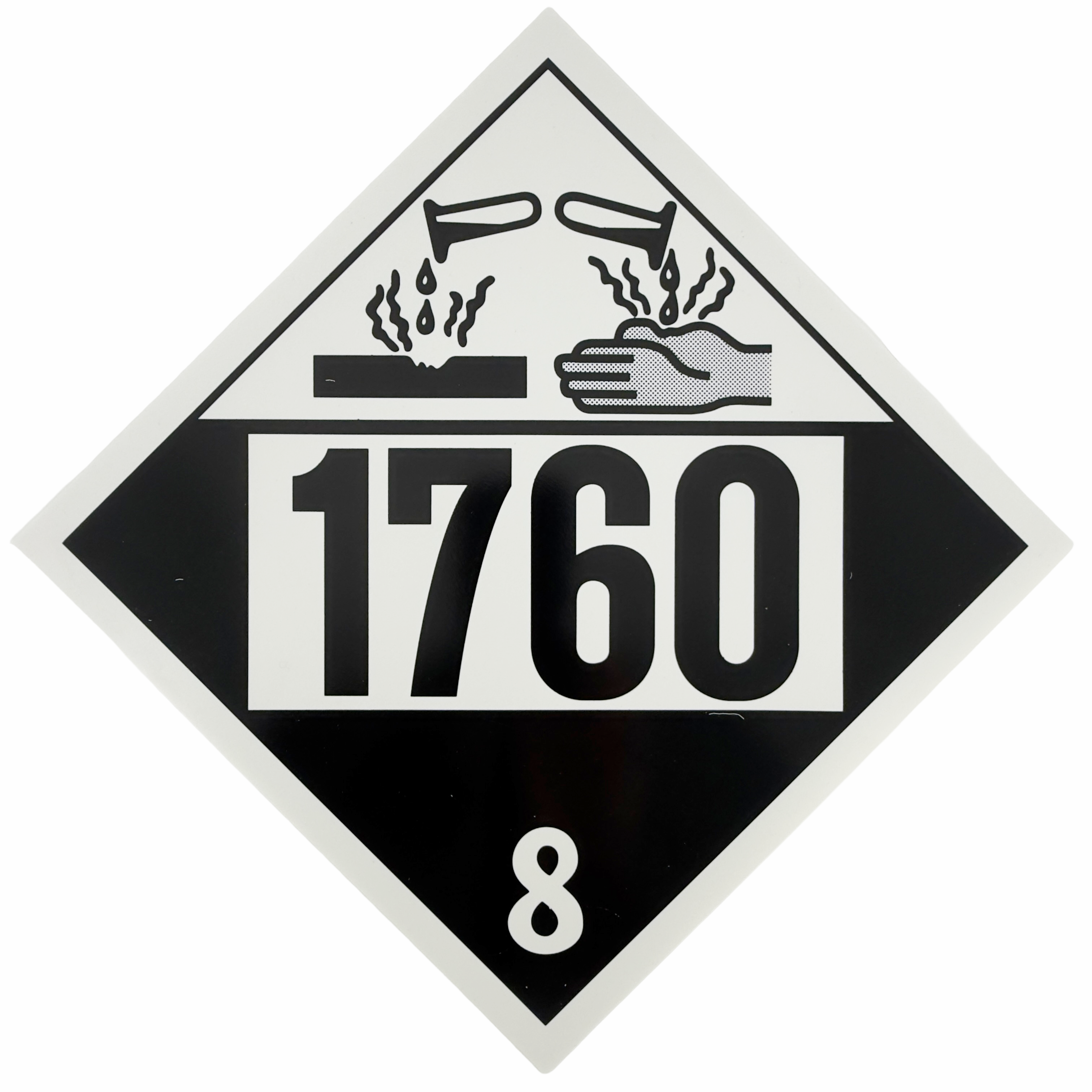 Placard, Class 8 (1760) Corrosive Liquids, n.o.s.