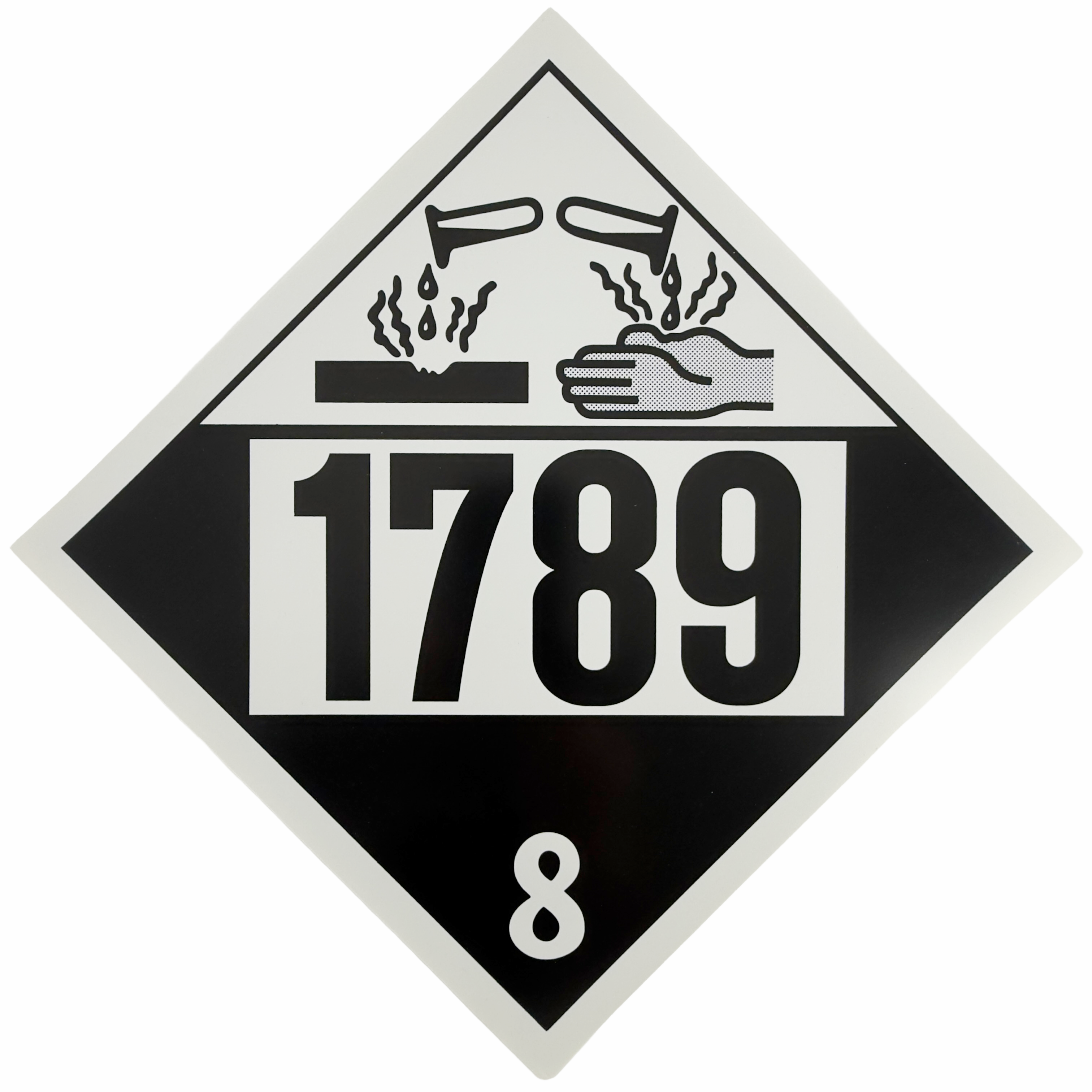 Placard, Class 8 (1789) Hydrochloric Acid