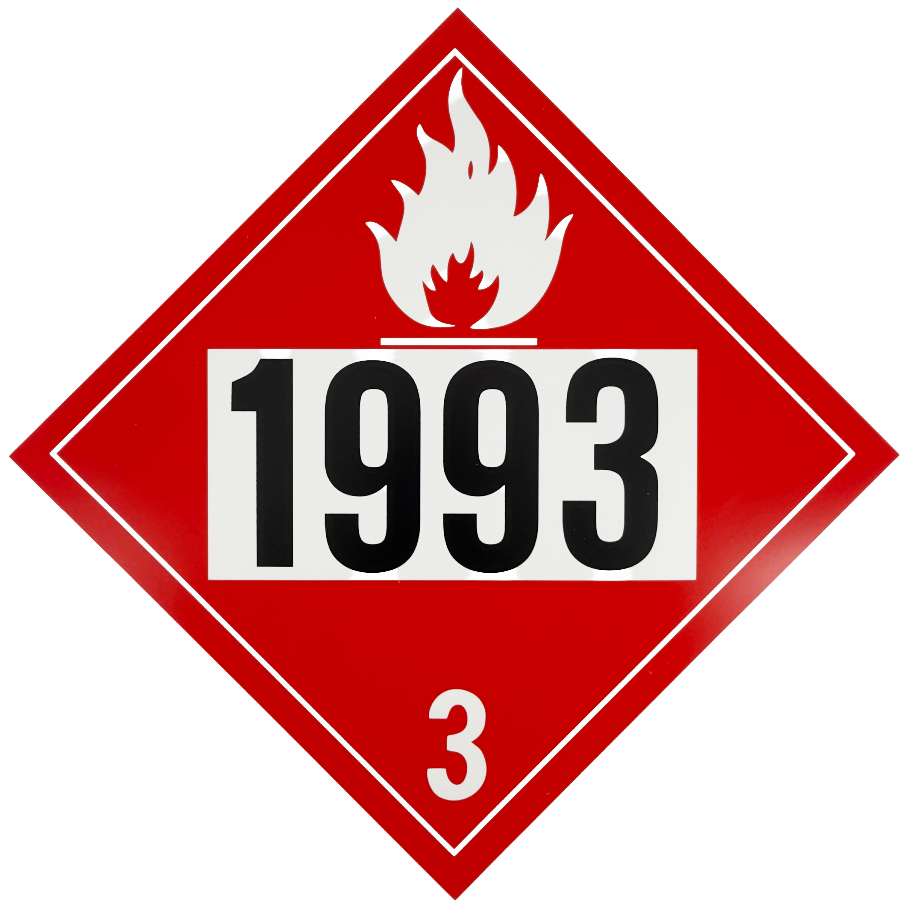 Placard, Class 3 (1993) Flammable Liquids, n.o.s.