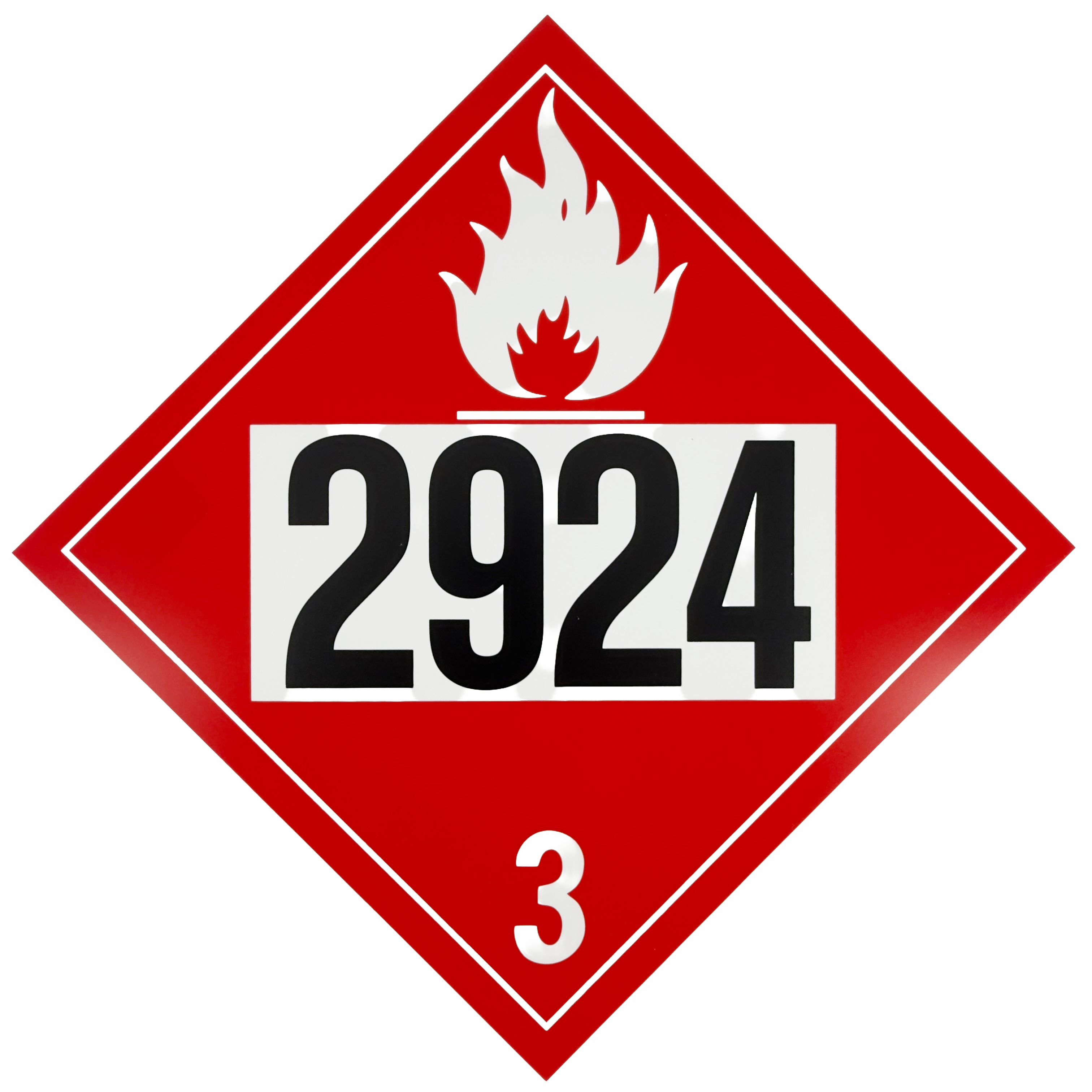 Placard, Class 3 (2924) Flammable Liquids, Corrosive, n.o.s.