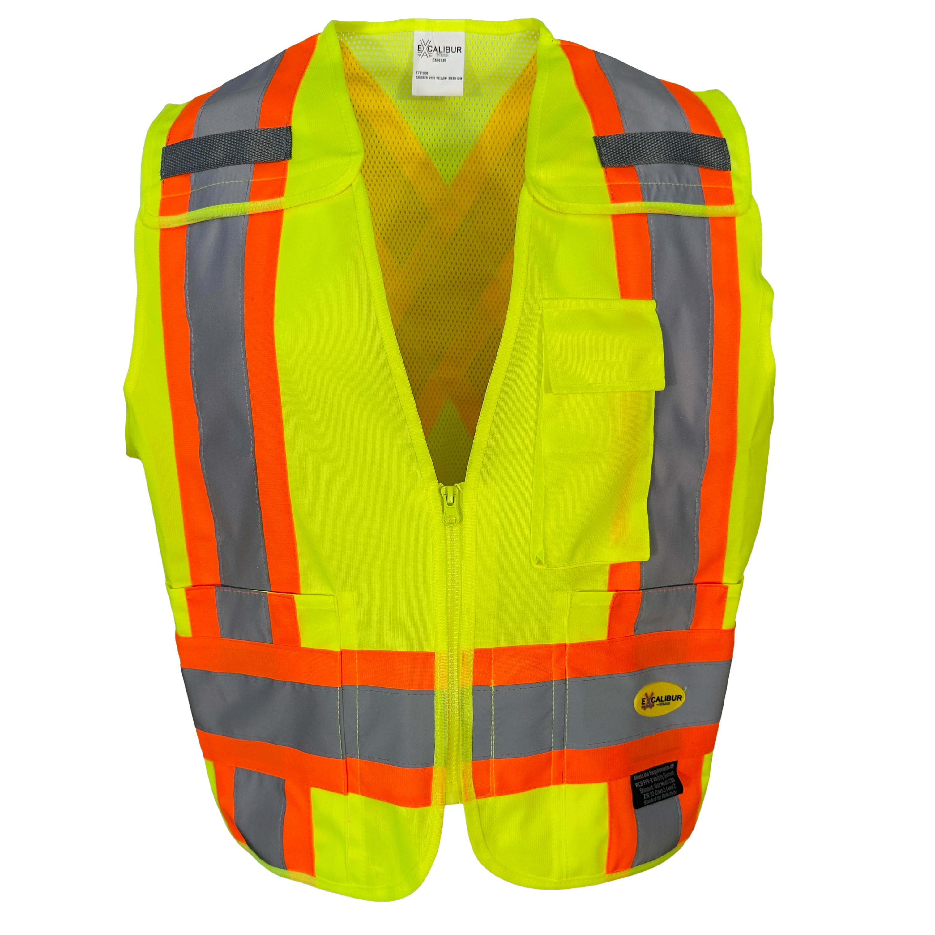 Cruiser Vest (YELLOW) W/ Reflective Tape