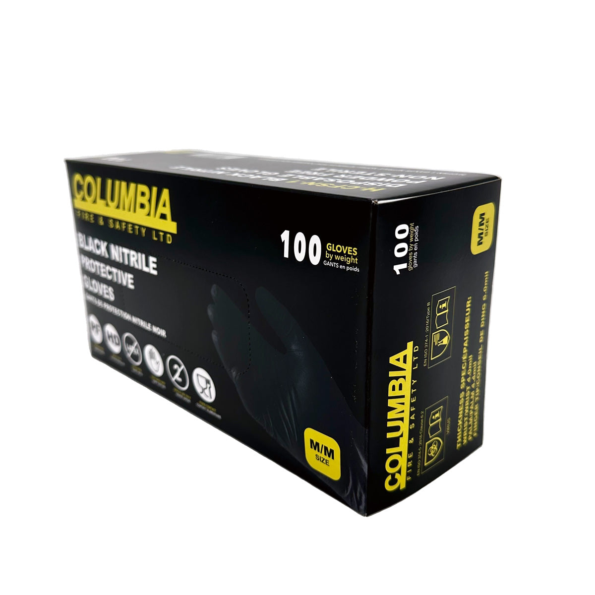 Nitrile Gloves HD/PF Black (6 MIL) 100/BX