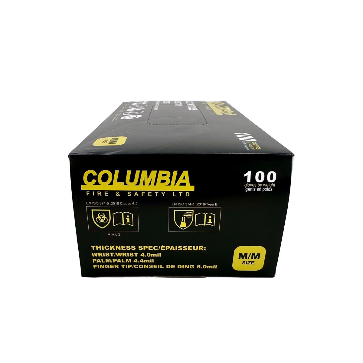 Nitrile Gloves HD/PF Black (6 MIL) 100/BX