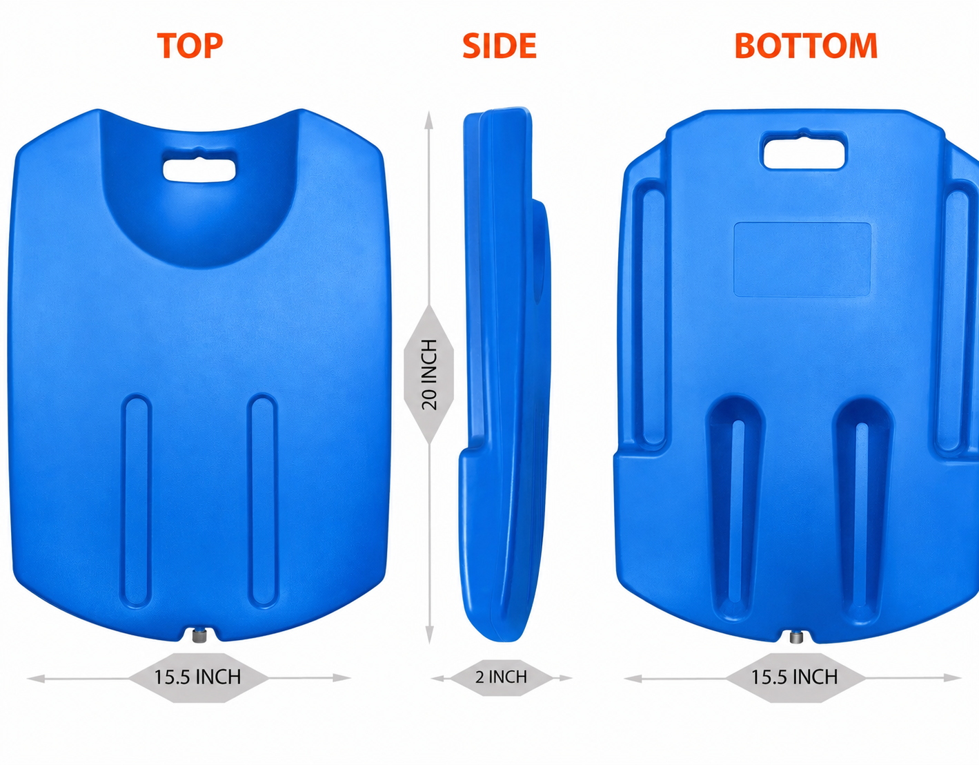 CPR Board 24" X 16.5" X 2" ( 60.5 X 41 X 5 cm )