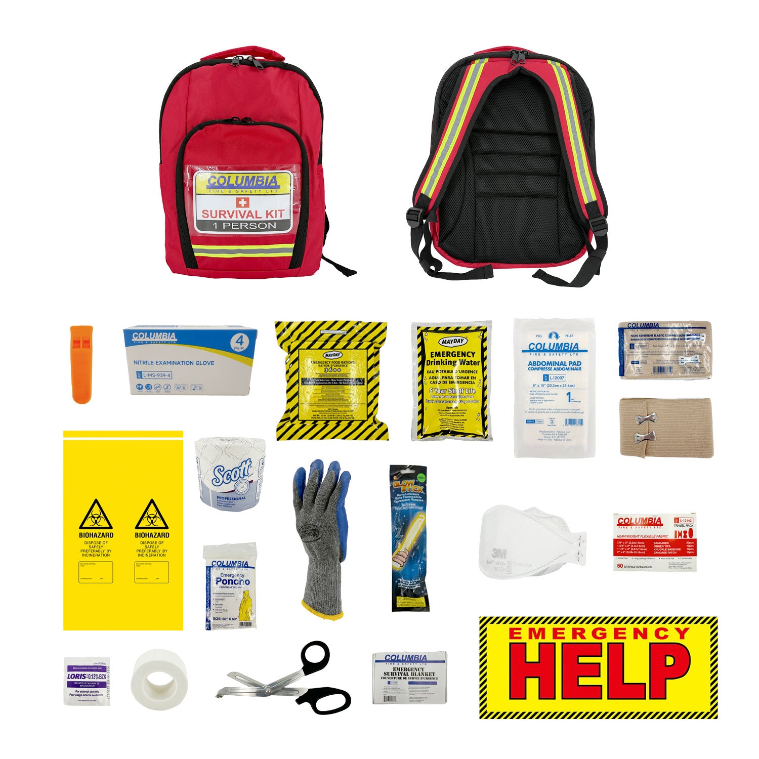 Survival Backpack Kit ( 72 Hrs )