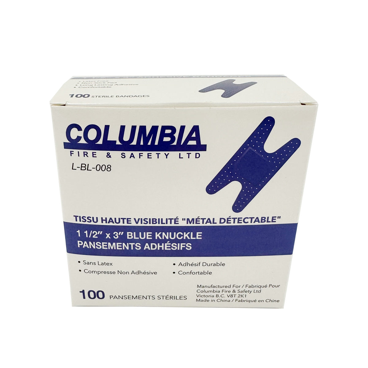 Bandaids ( KNUCKLE ) Blue Metal Detectable