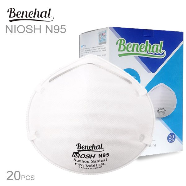 Benehal N95 Mask NIOSH Approved Respirators (20/box)