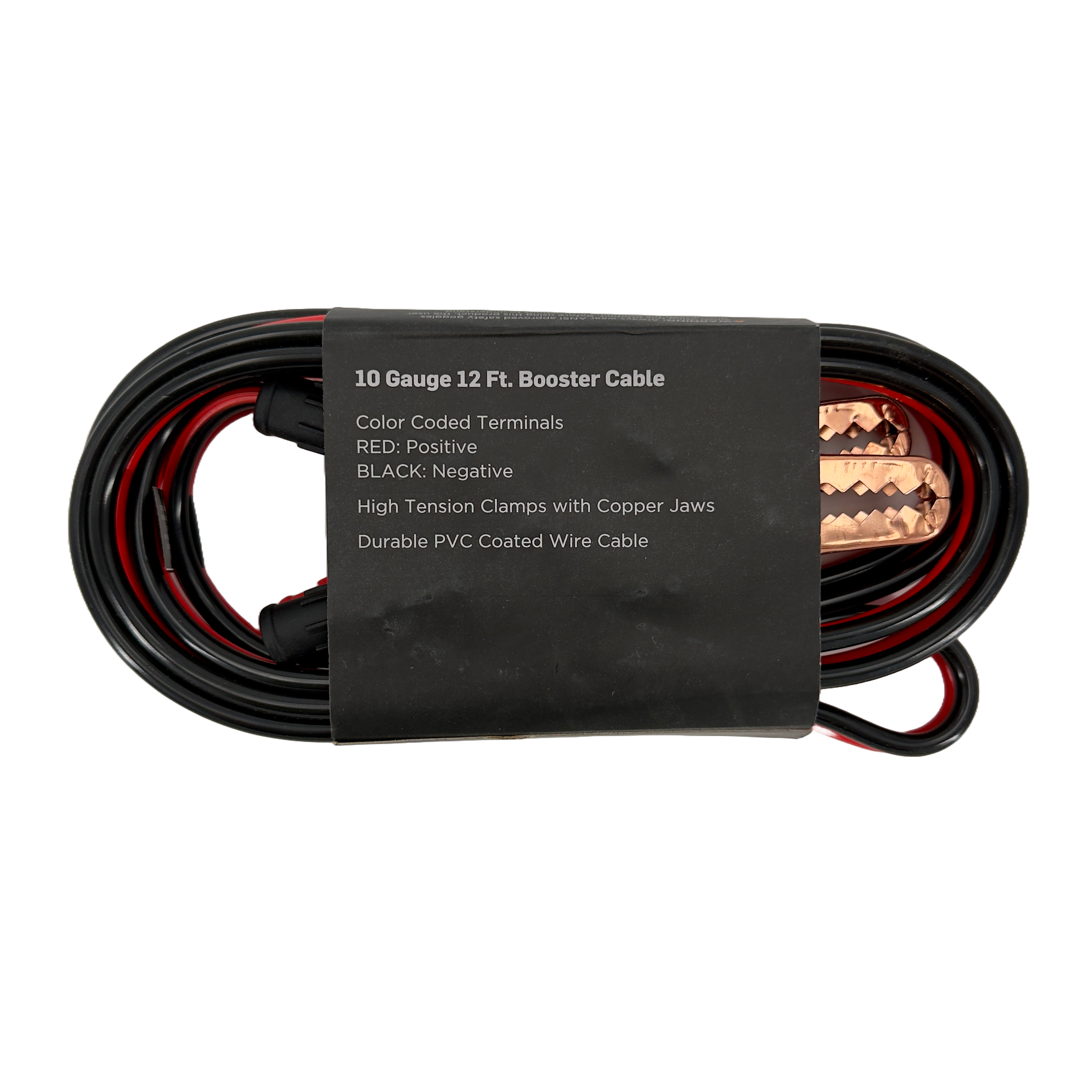 Booster Cable 10 Gauge, 12ft Light Duty