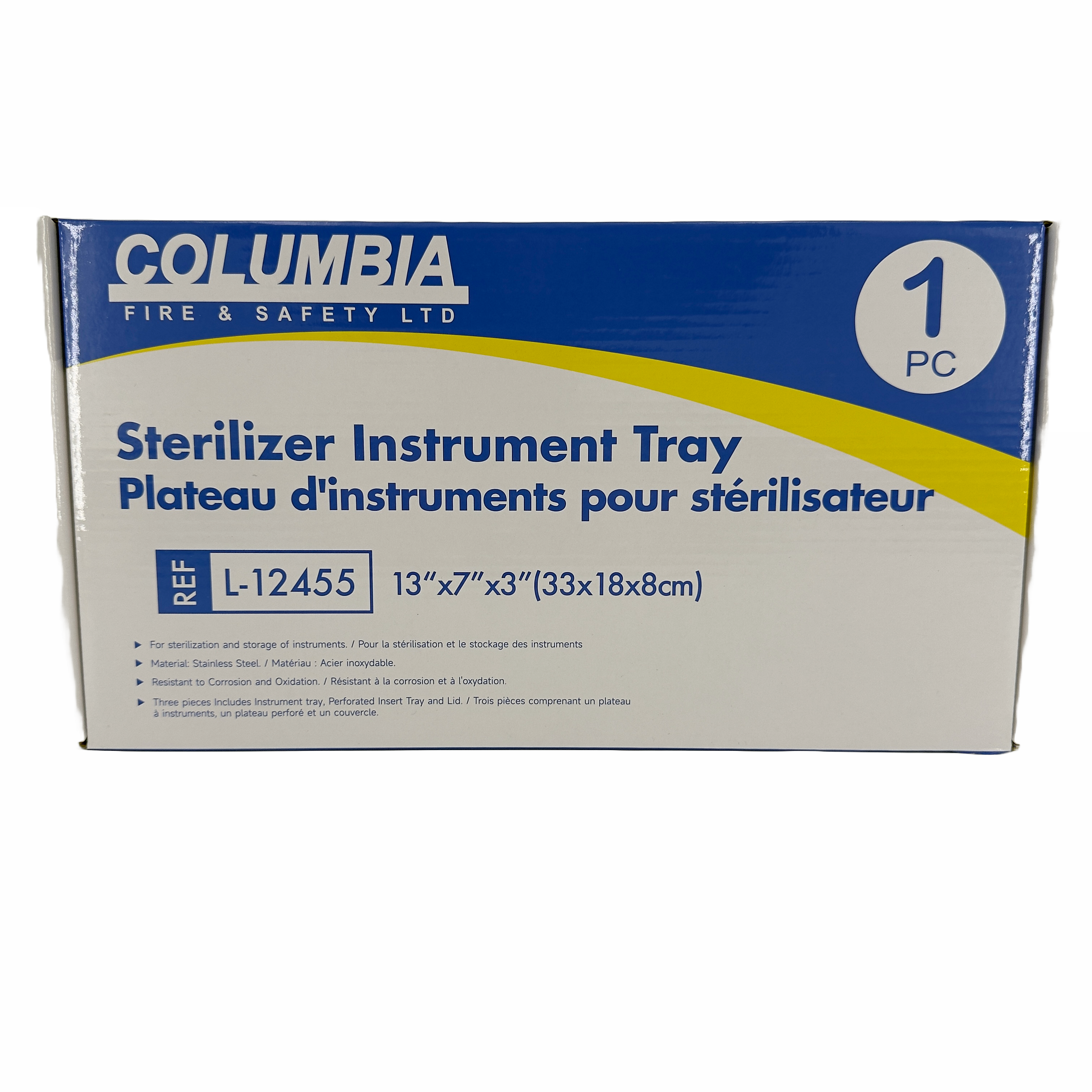 Sterilizer Instrument Tray 13" x 7"x 3" ( 33cm x 18cm x 8cm )