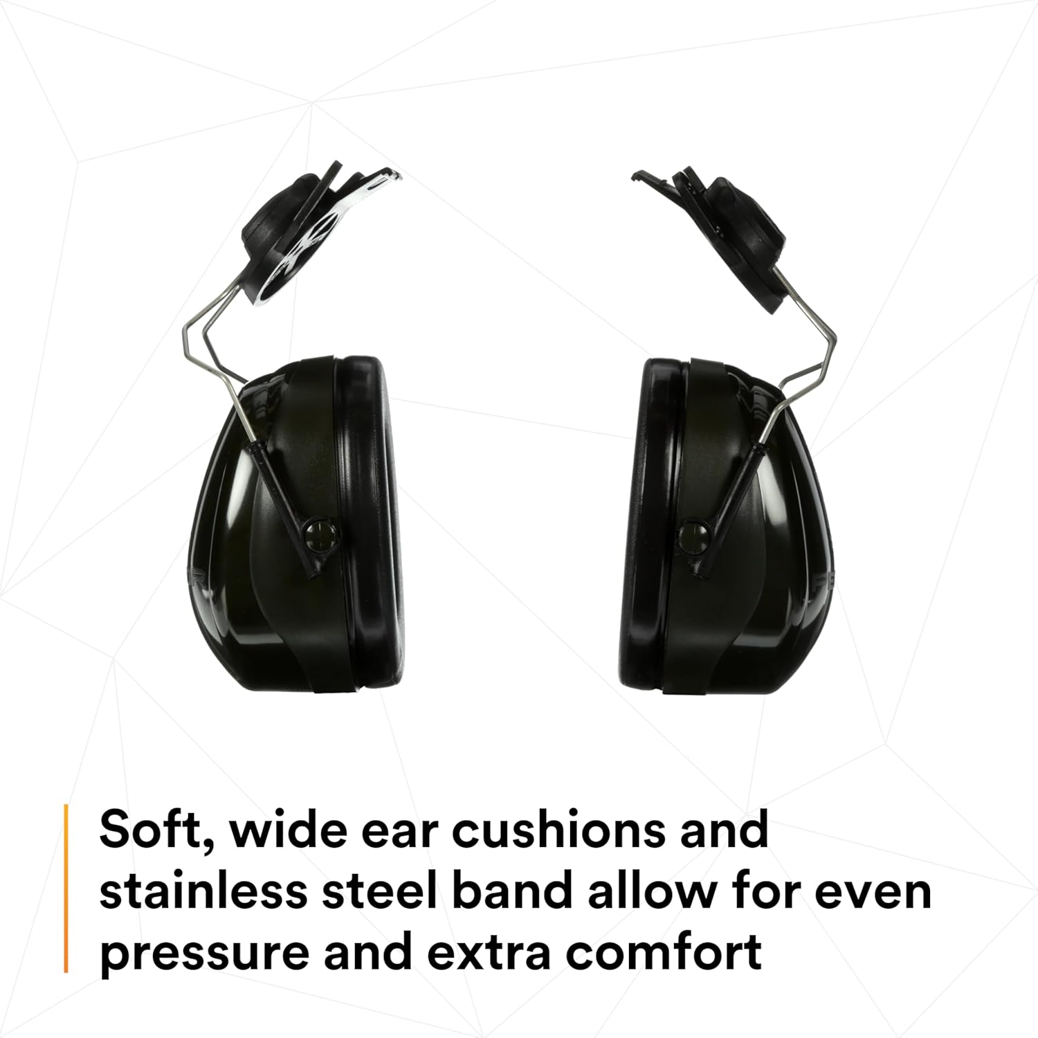 3M™ PELTOR™ Optime™ 101 Earmuffs, H7P3E, hard hat attached
