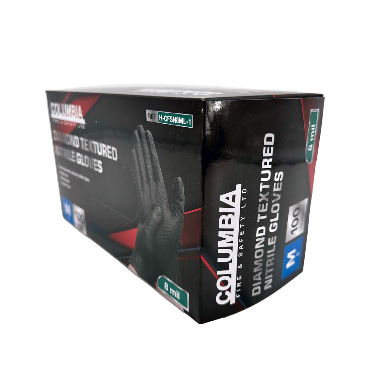 Nitrile Gloves HD/PF Black (8 MIL) 100/BX