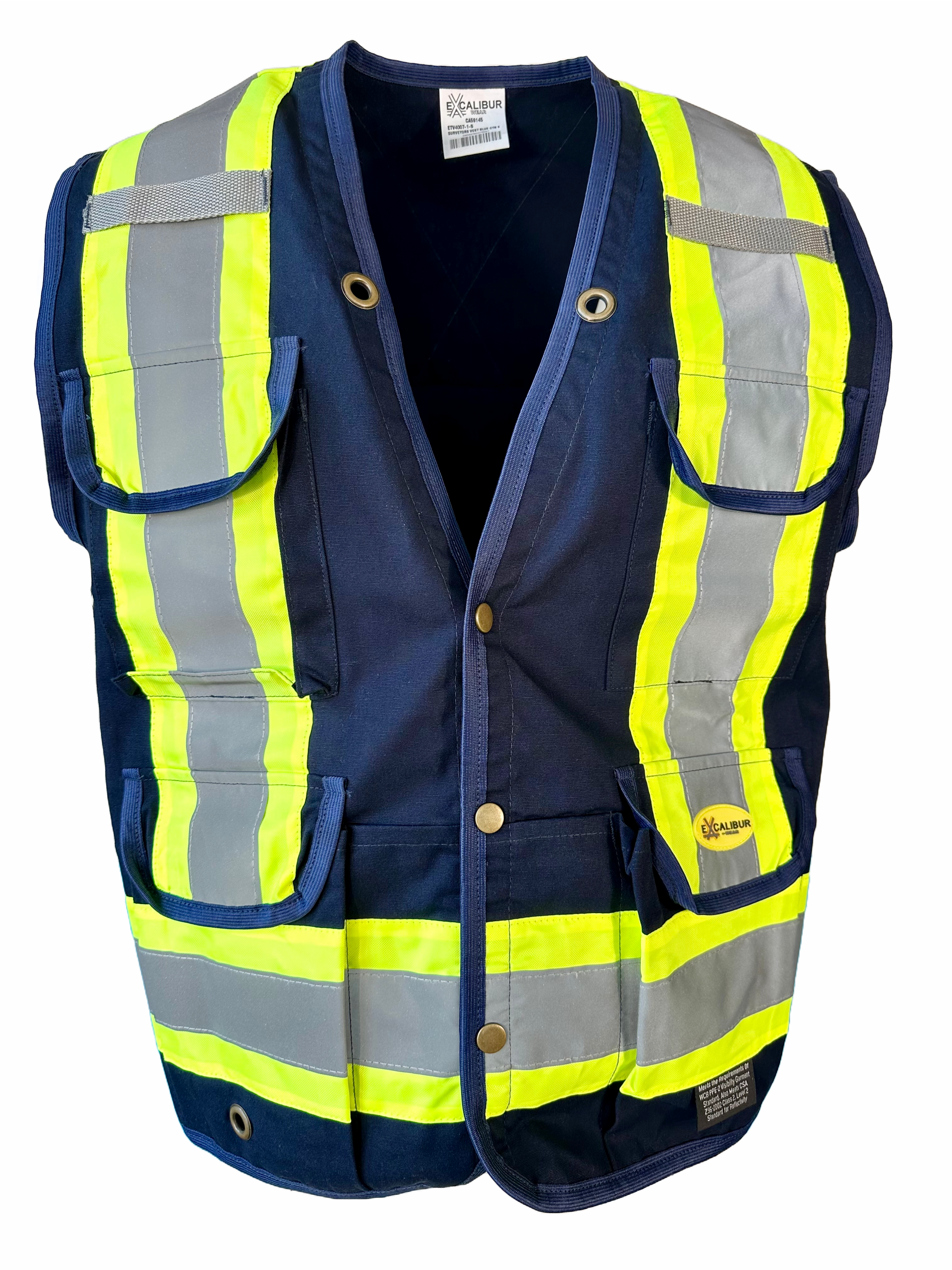 Surveyors Vest ( BLUE ) W/ Reflective Tape