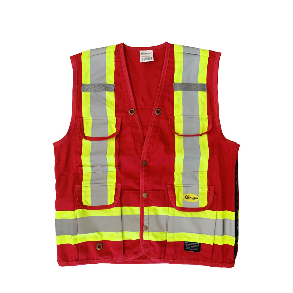 SURVEYORS VEST COTTON RED MED