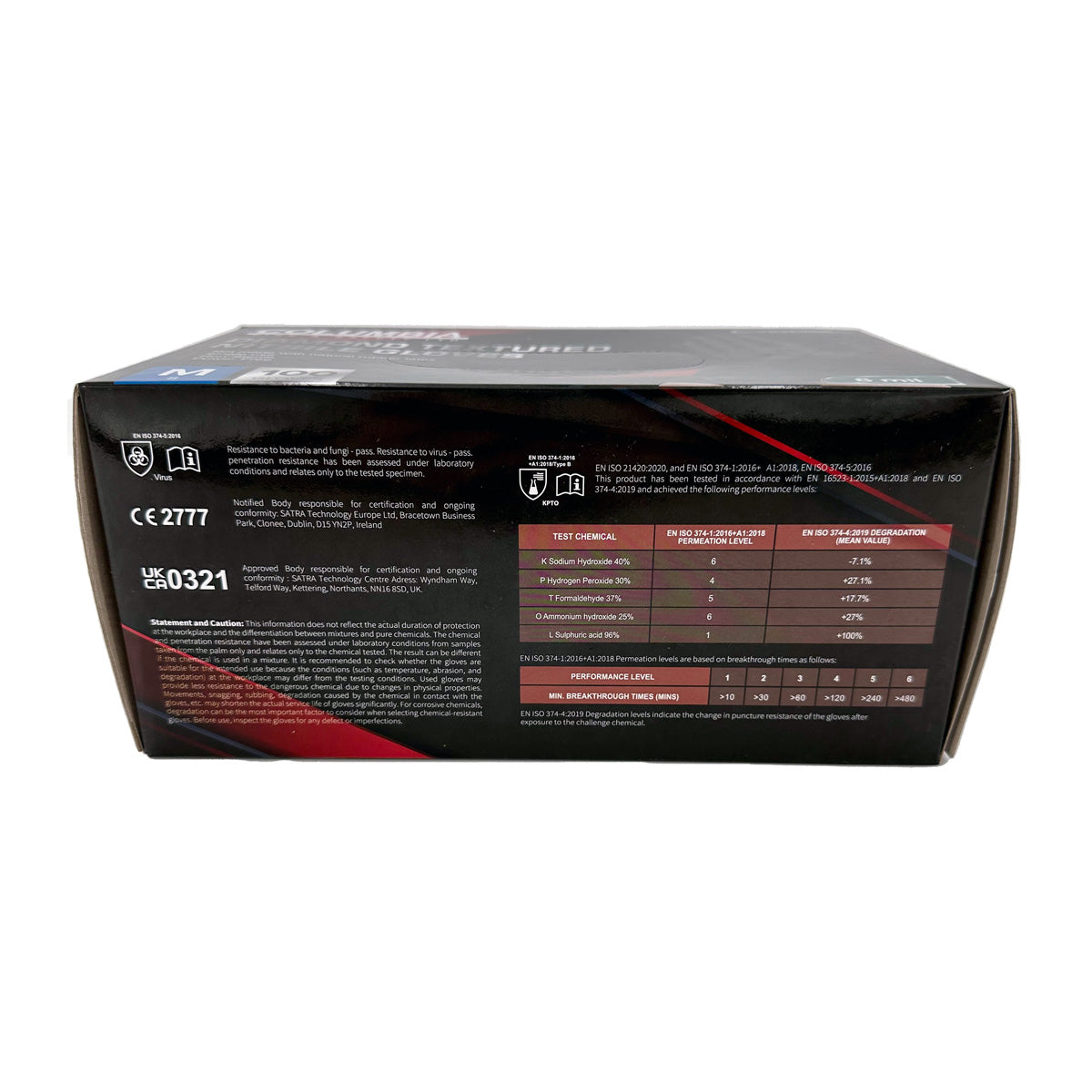 Nitrile Gloves HD/PF Black (8 MIL) 100/BX