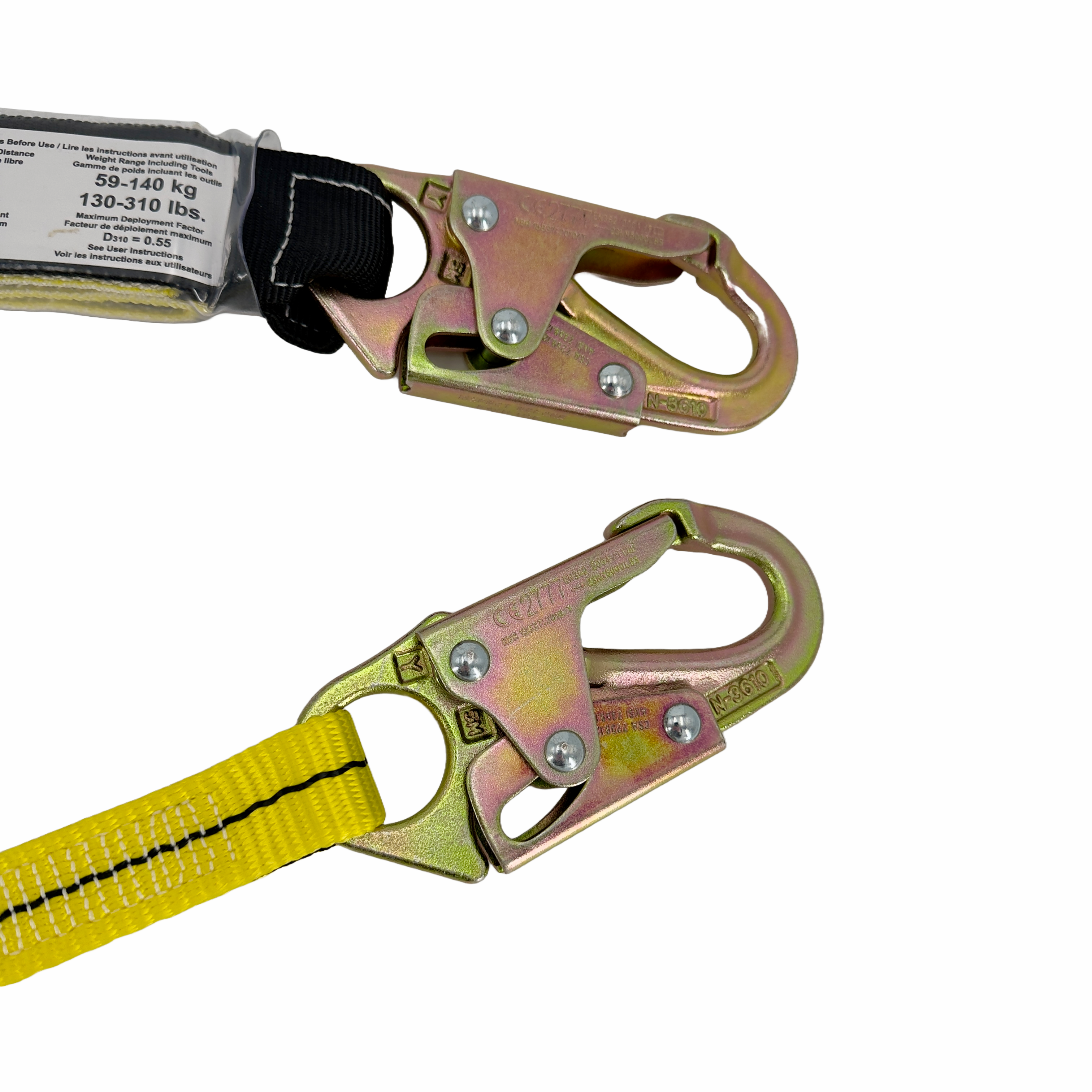 Lanyard 4' Snap Hooks / Shock Pack