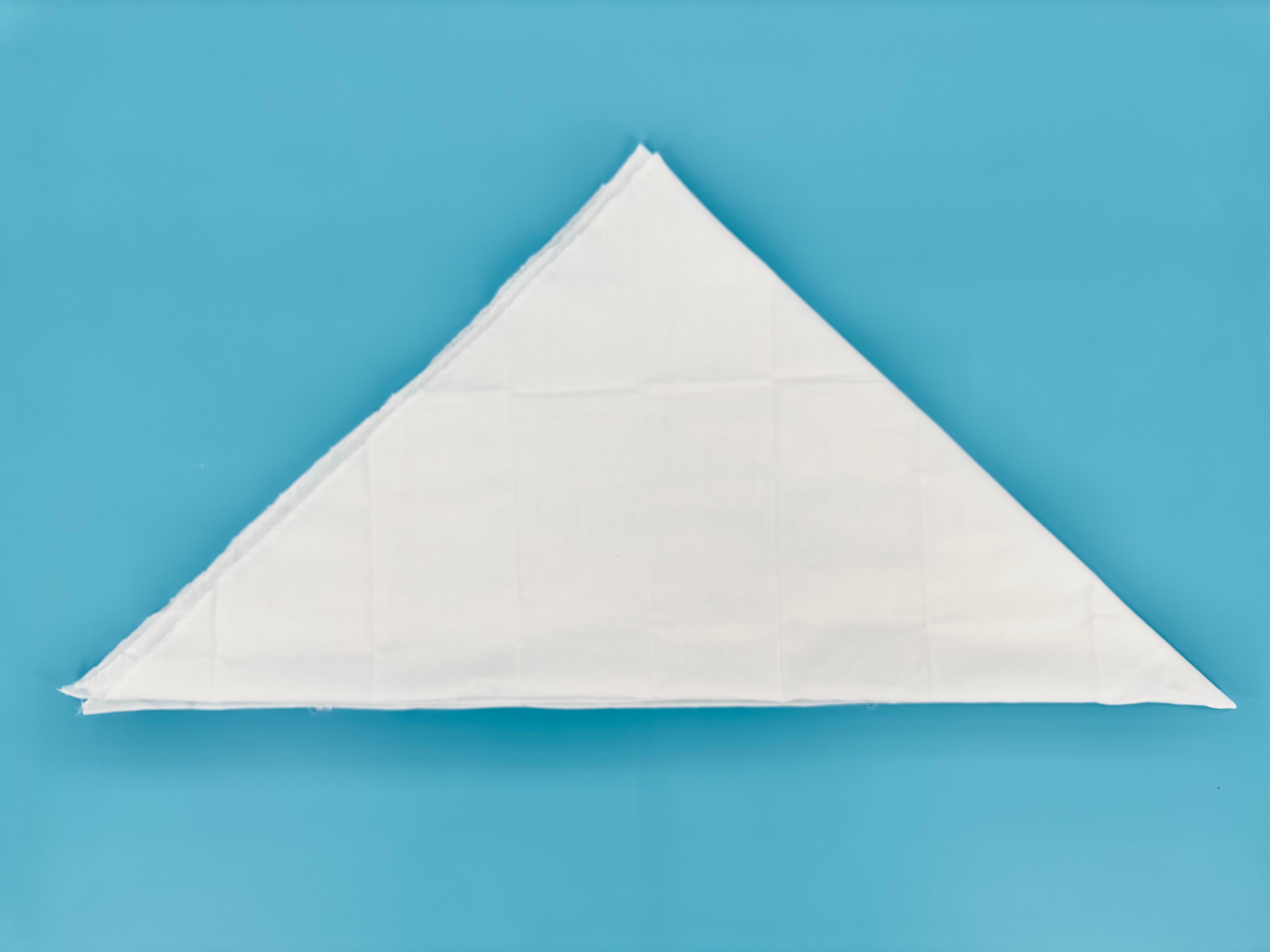 Triangular Bandages( Cotton Stitched White )43" x 43" x 61"/109cm x 109cm x155cm