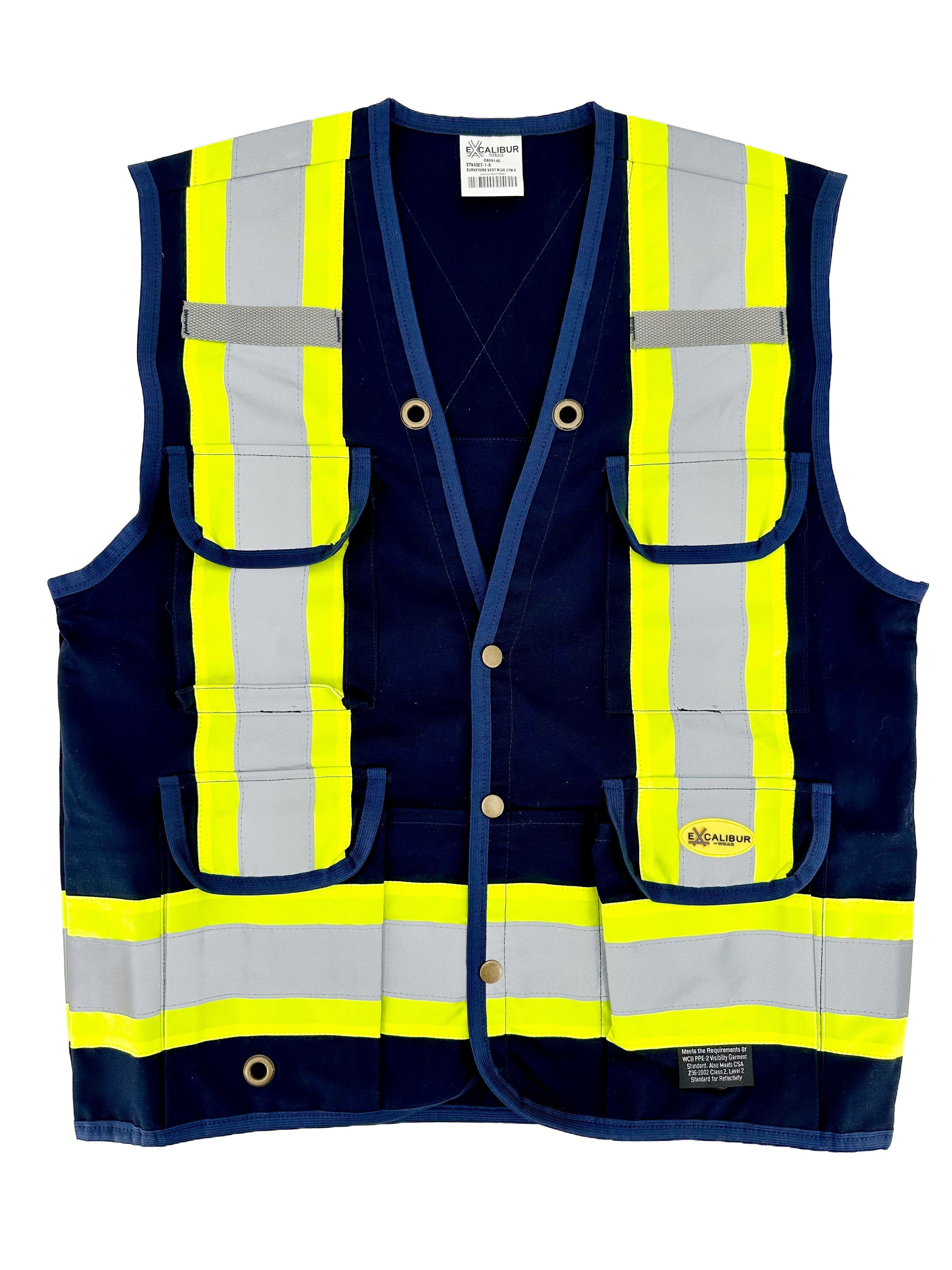 Surveyors Vest ( BLUE ) W/ Reflective Tape