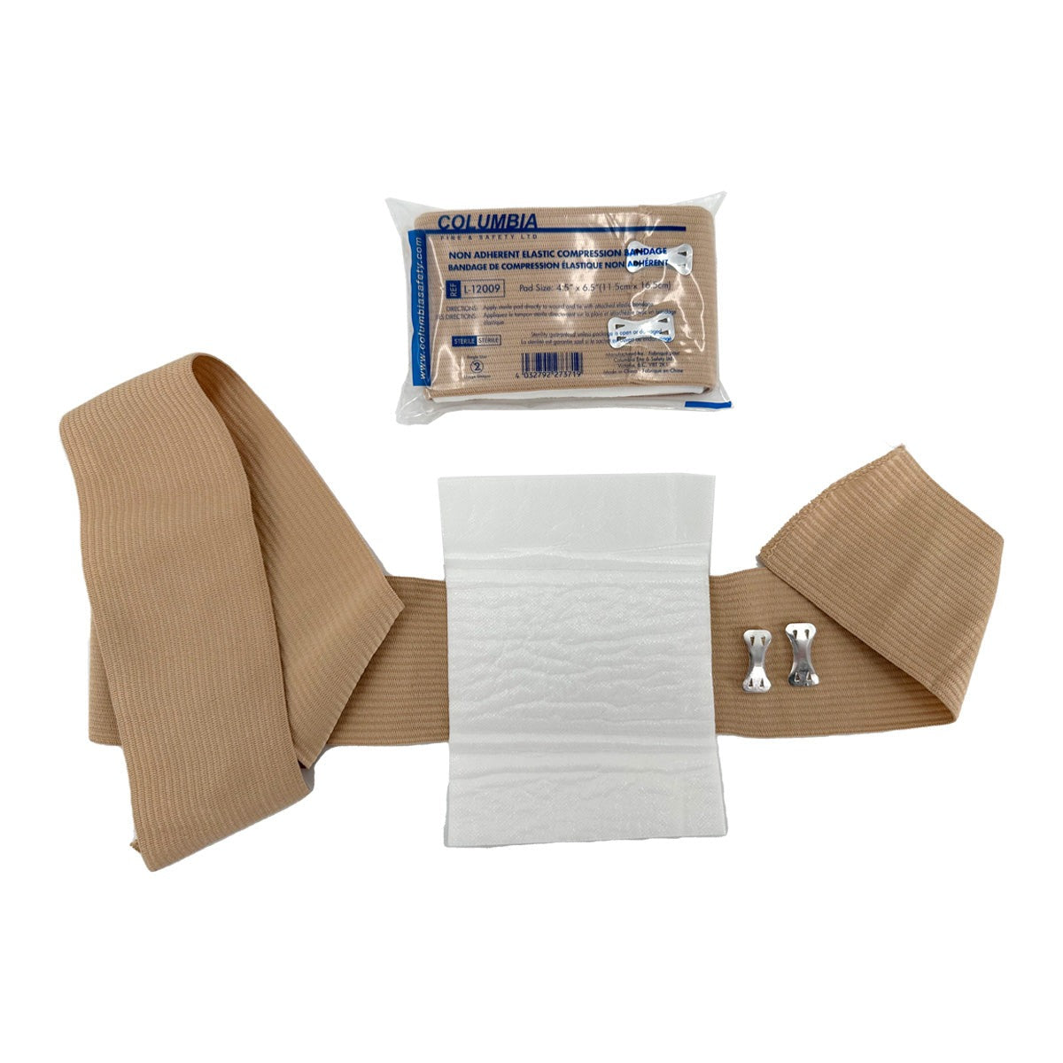 Pressure Dressing W/ Elastic ties 4.5 X 6.5" ( 11.5 x 16.5cm )