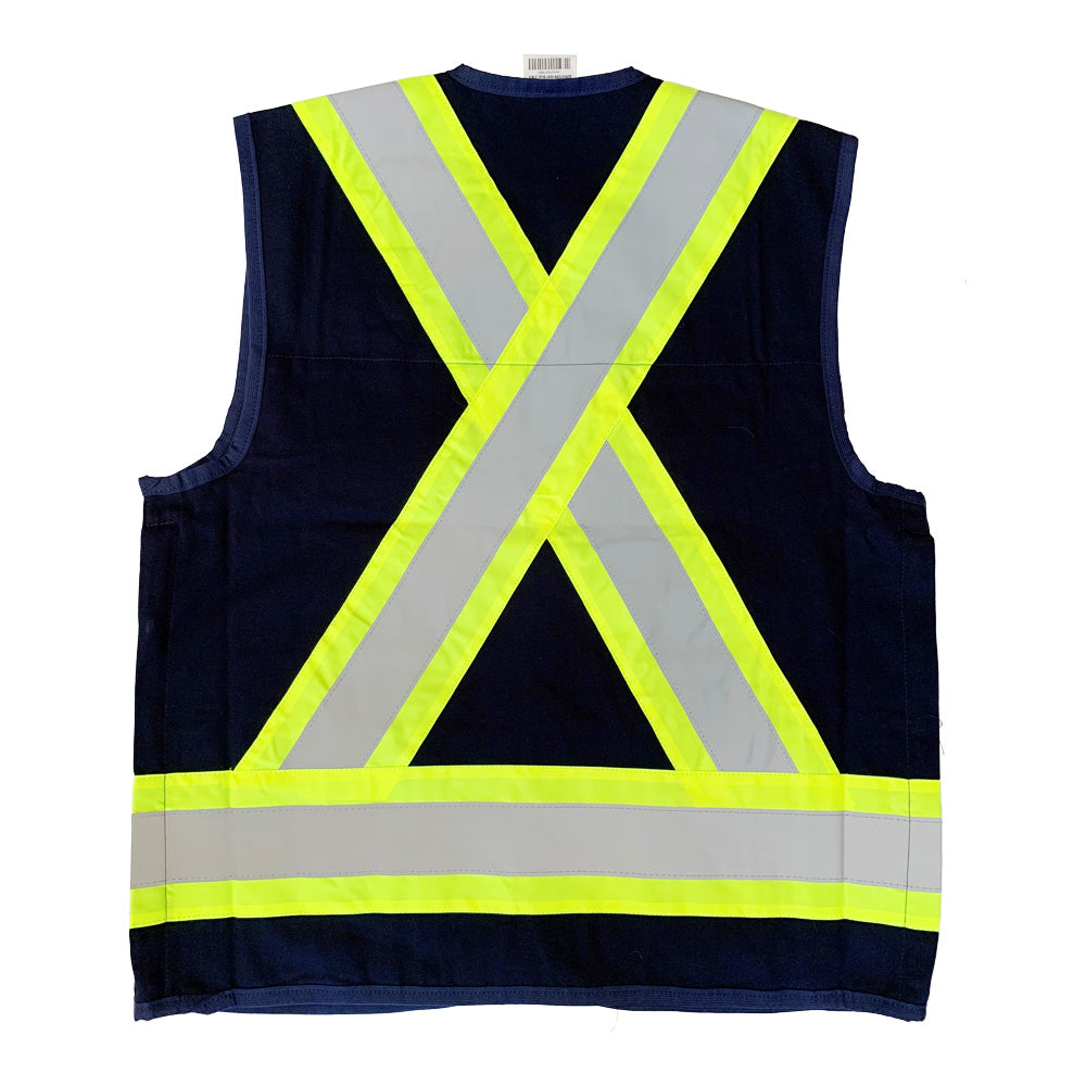 Surveyors Vest ( BLUE ) W/ Reflective Tape