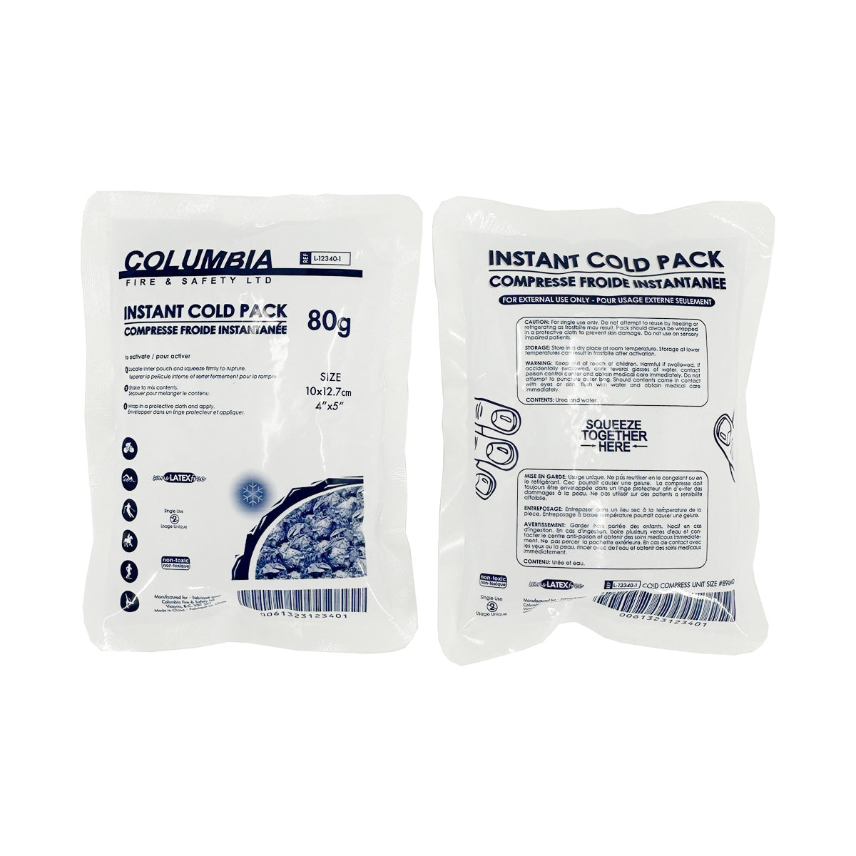 Instant ( Cold ) Pack ( Small )  80gm 4"x5" ( 10 x 12.7cm )