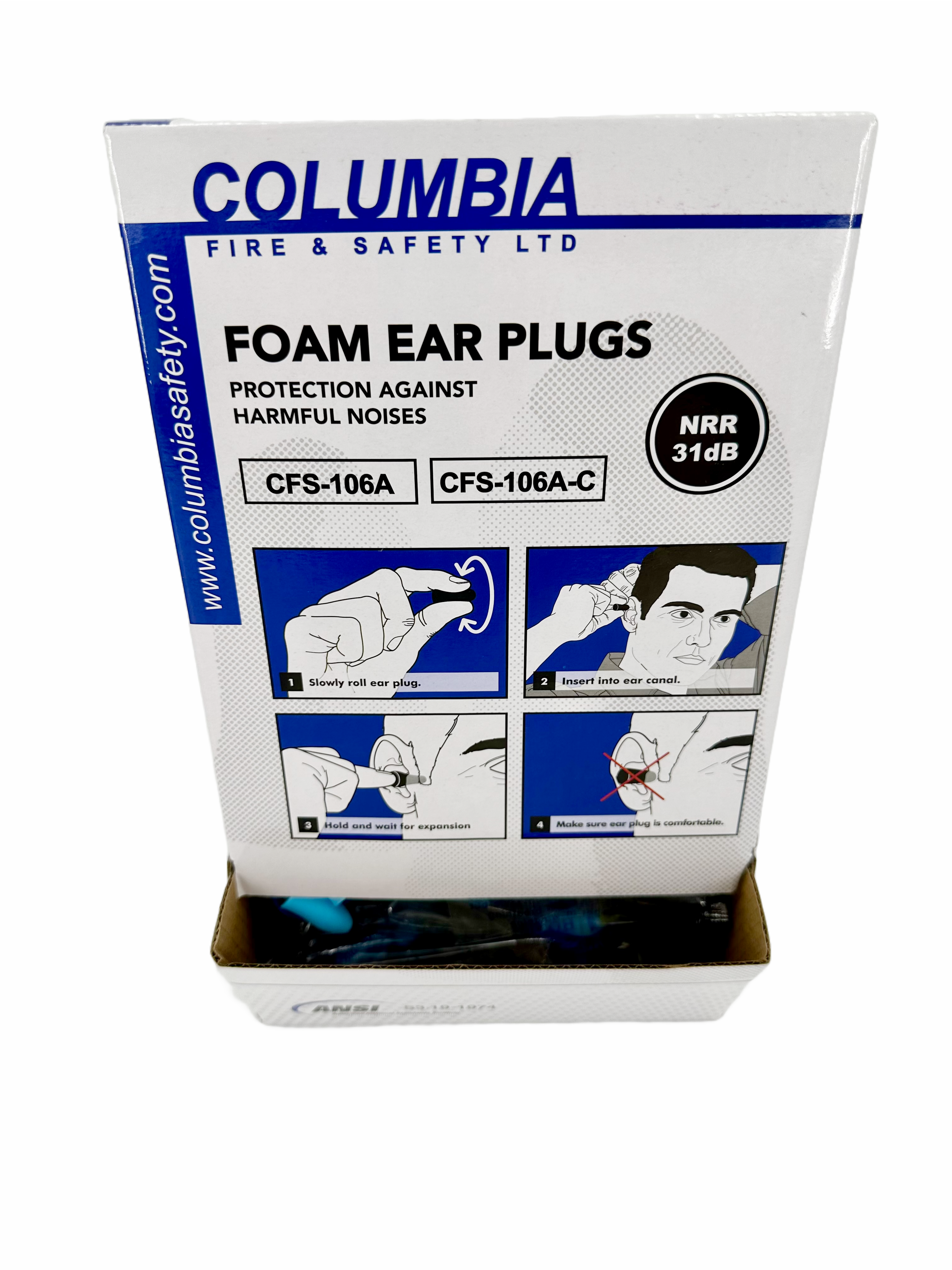 Columbia Ear Plugs ( 31 DB ) Corded