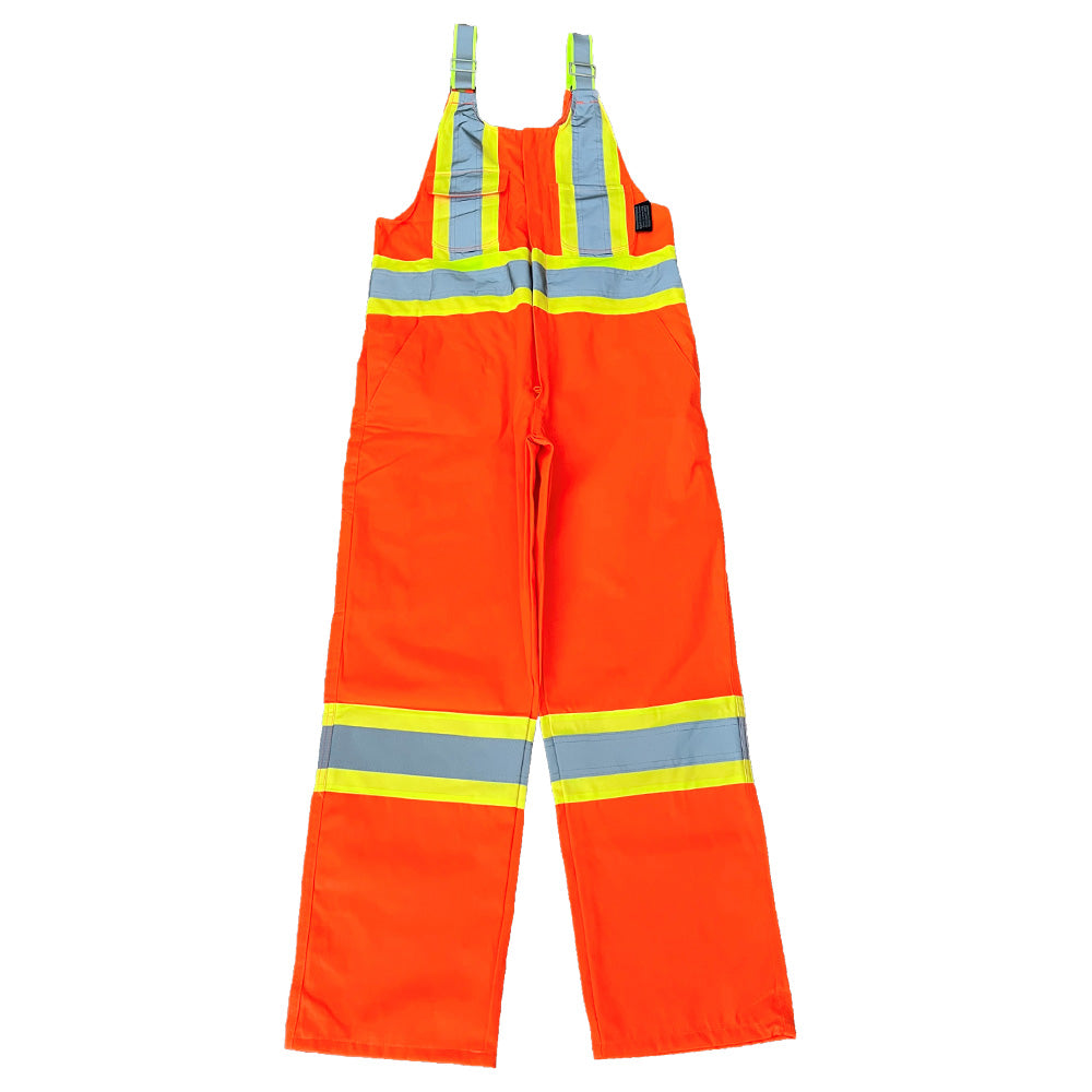 Bib Overalls ( Orange ) With 4" Reflective Striping