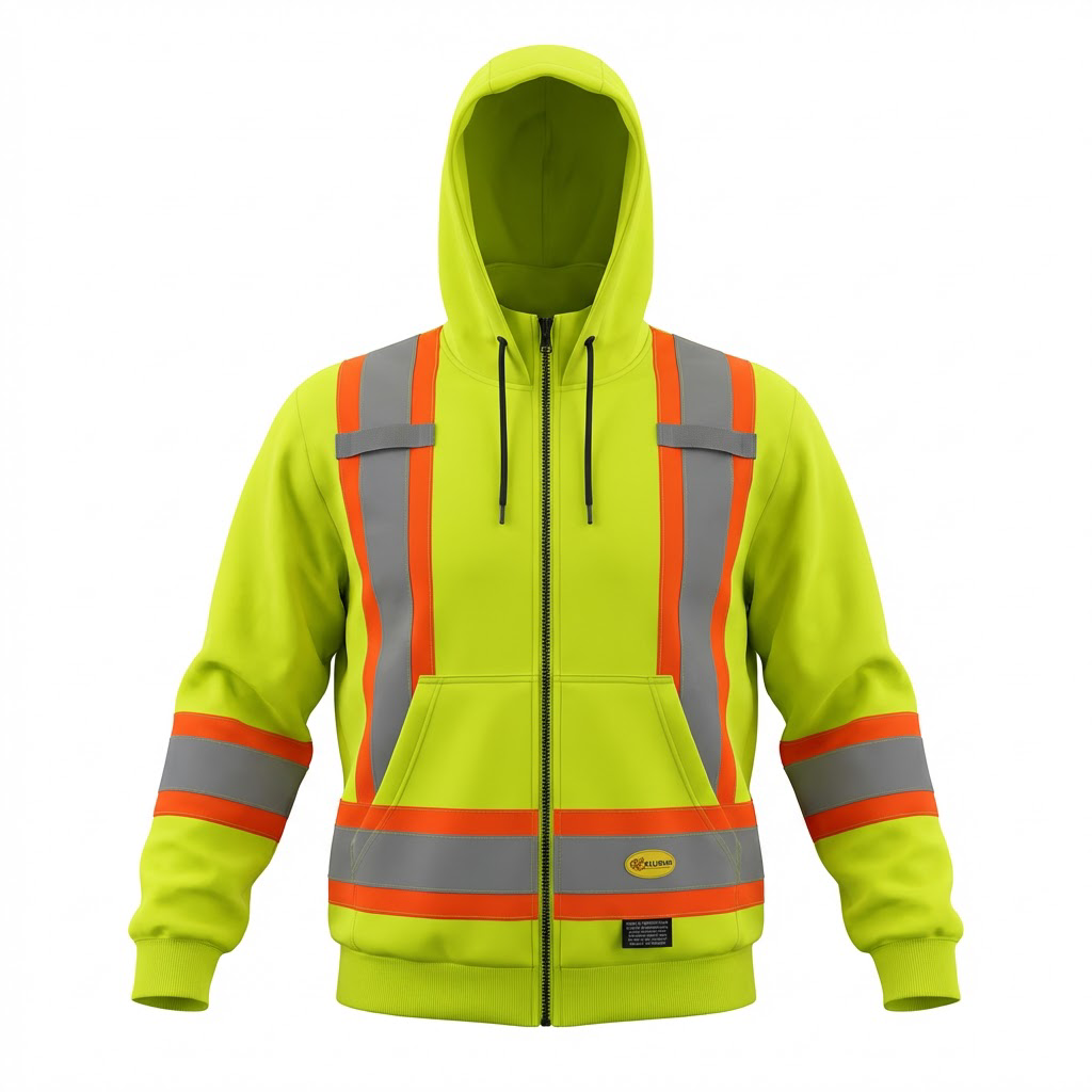 HOODIE HI VIZ YELLOW W/4" TAPE (FINAL SALE)