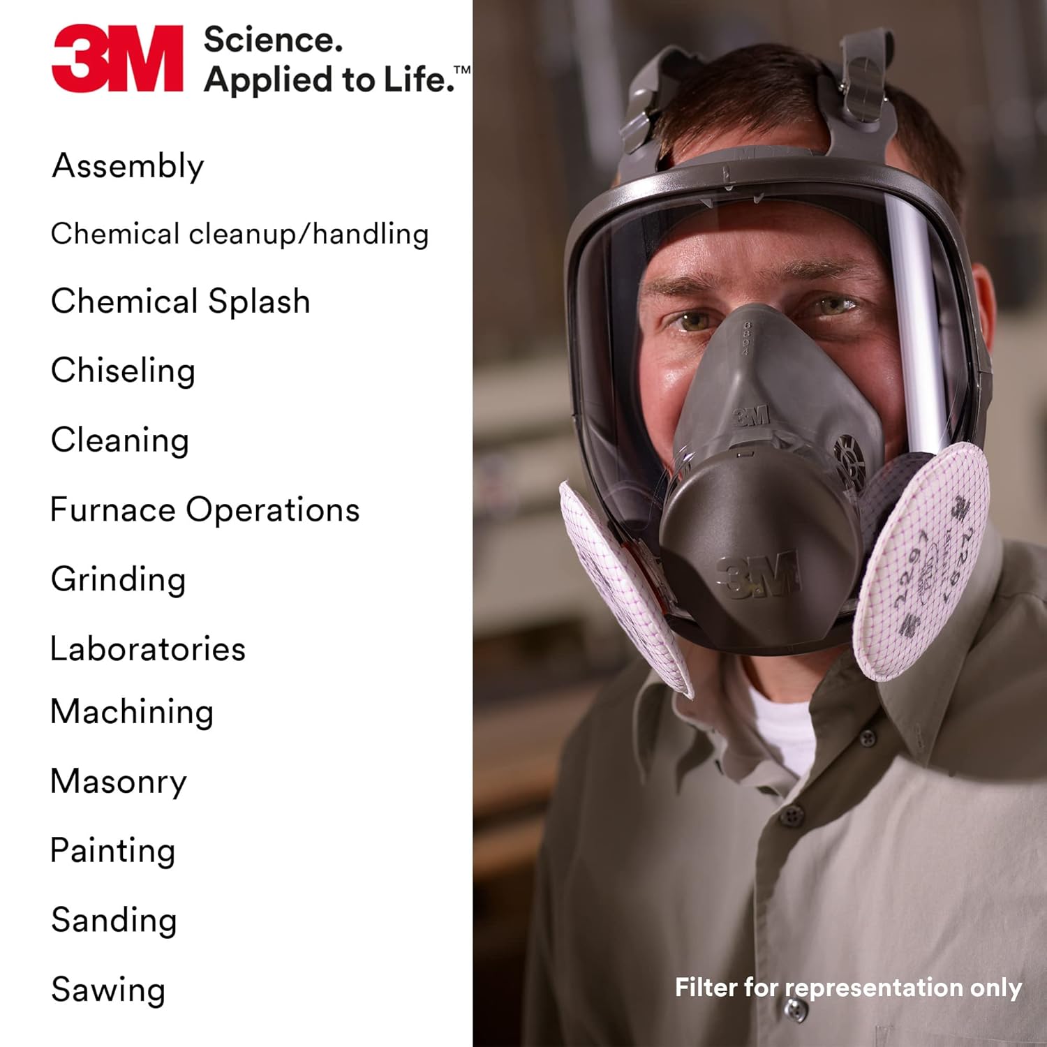 3M™ Full Facepiece Reusable Respirator, 6800, medium
