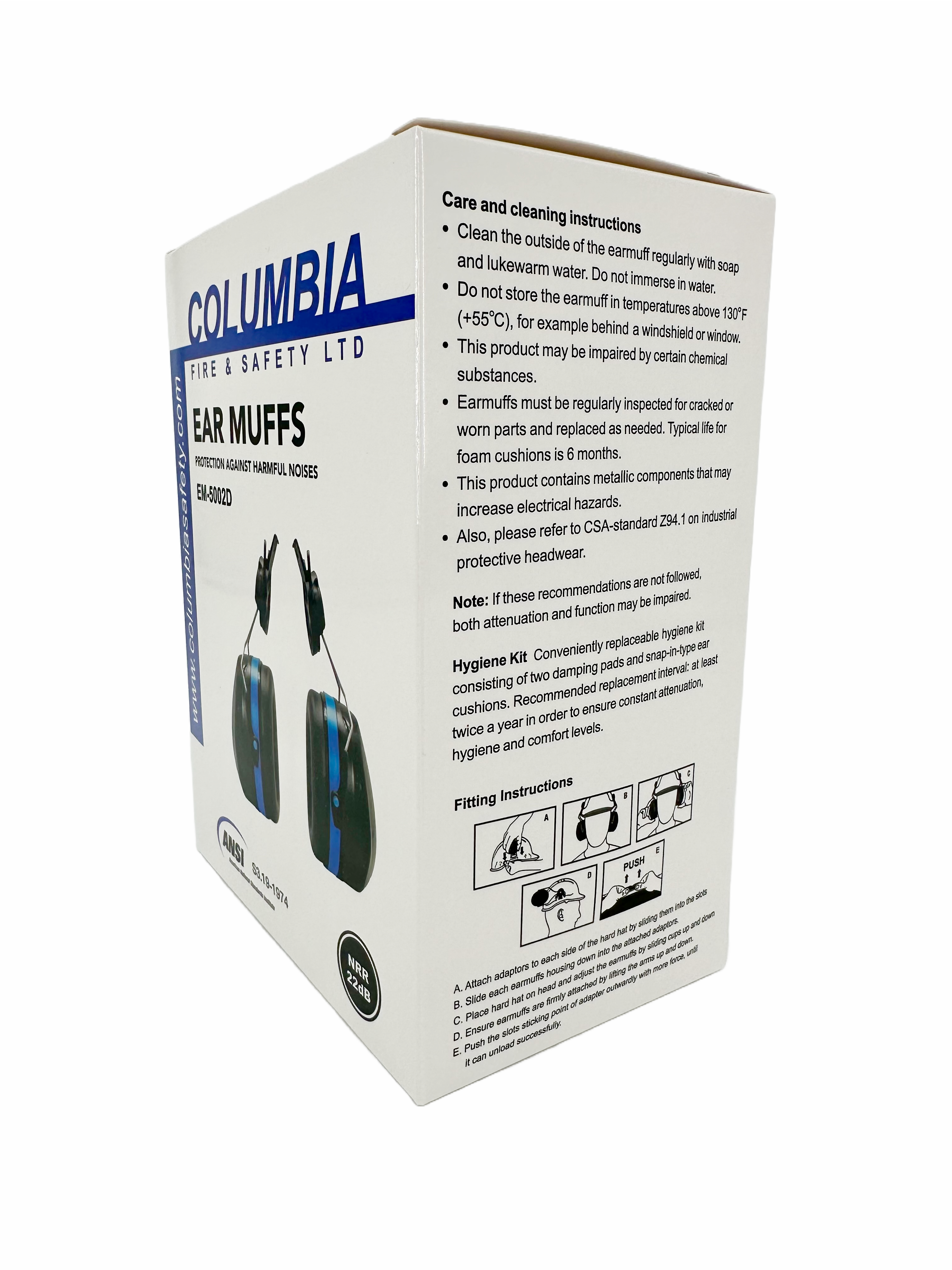 Columbia Ear Muffs ( 22 DB ) Cap Mount Style