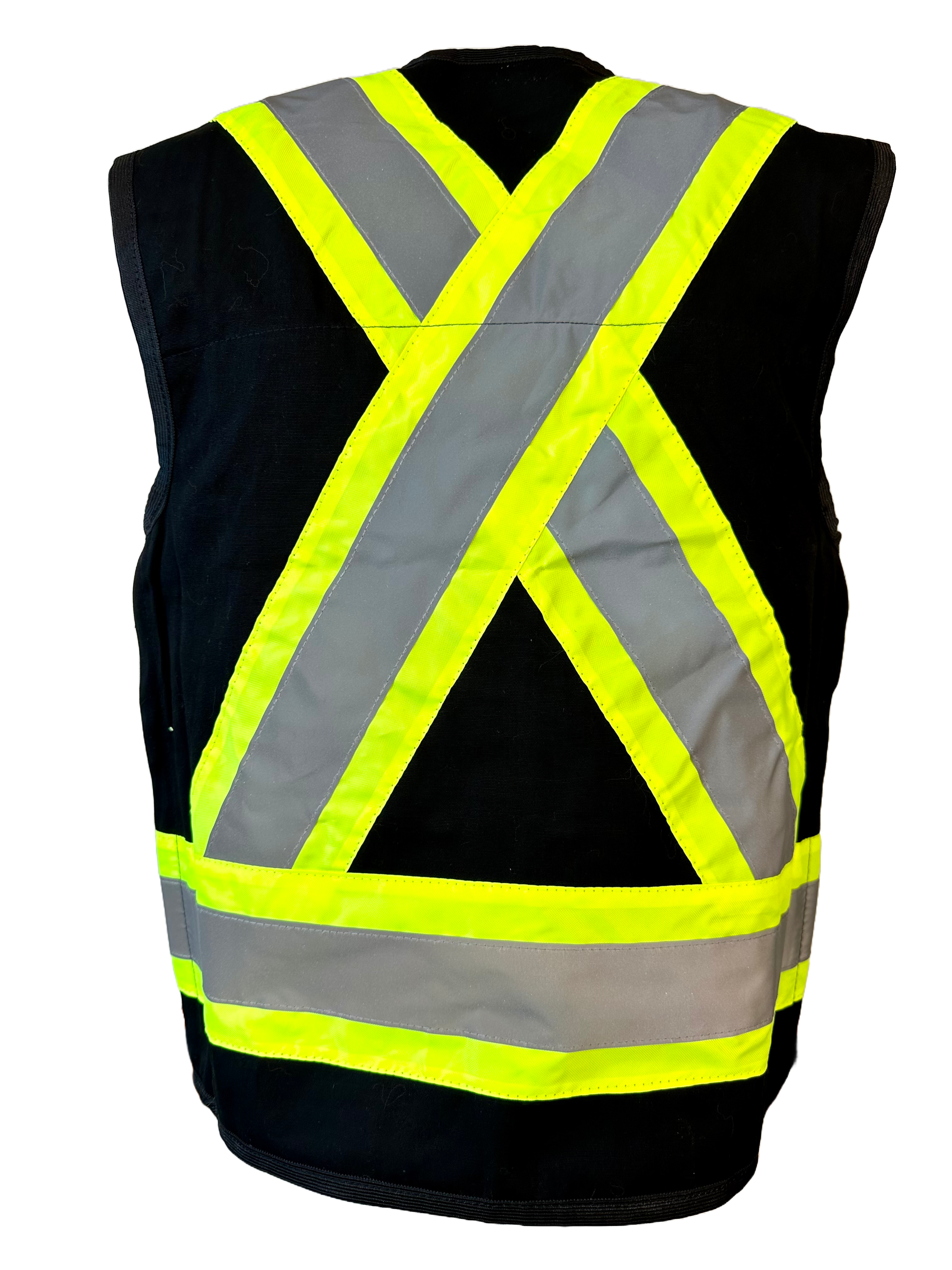 Surveyors Vest ( BLACK ) W/ Reflective Tape